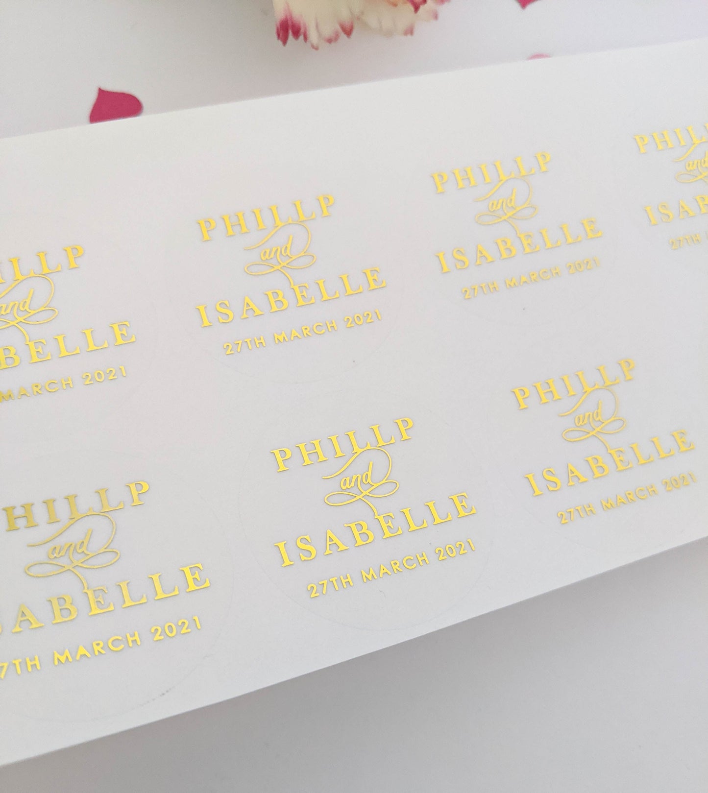 E&L Designs Couple Names Wedding Invitation Envelope Seals