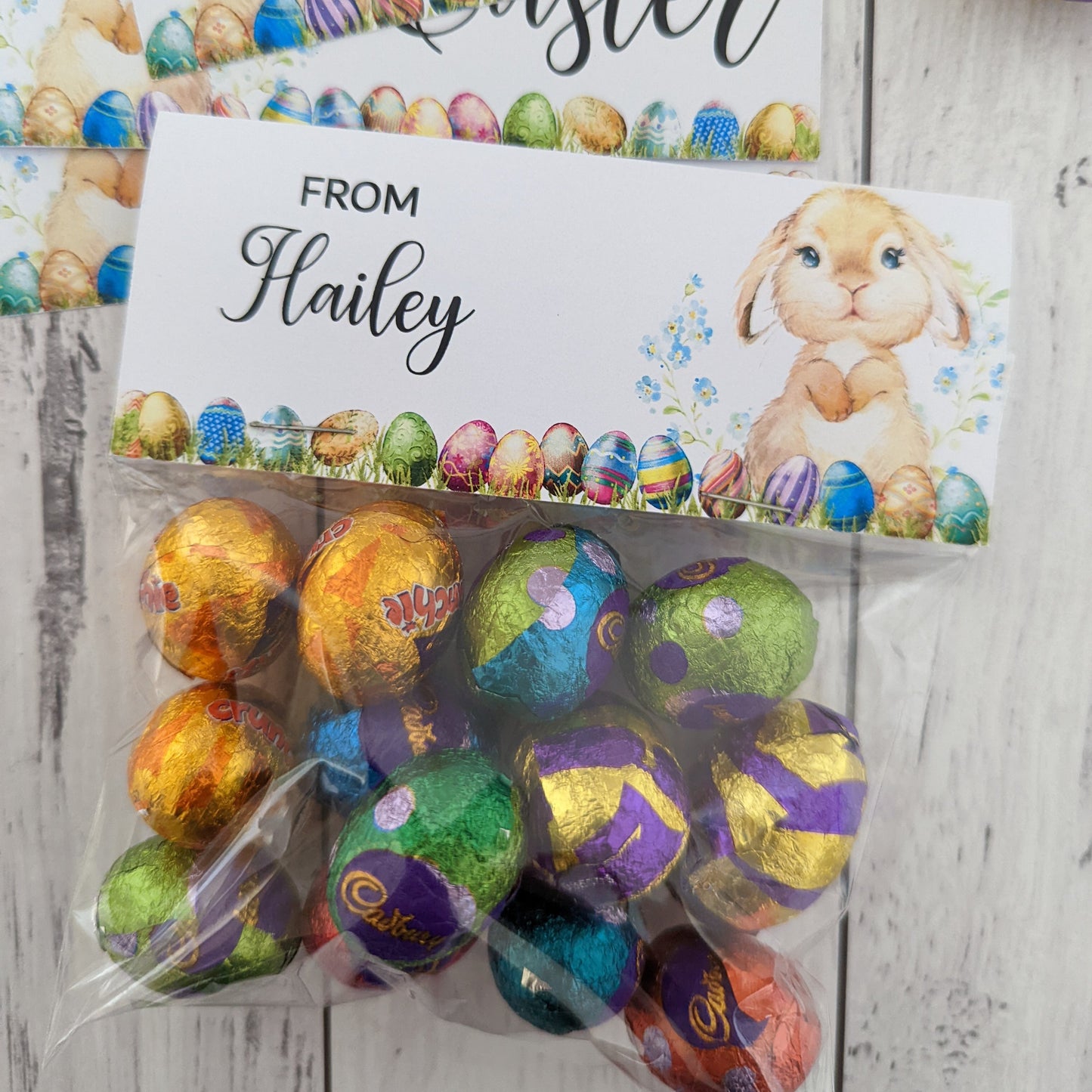 E&L Designs | Custom Foil Stickers Digitial - Personalised Easter Bag Topper, Set of 6