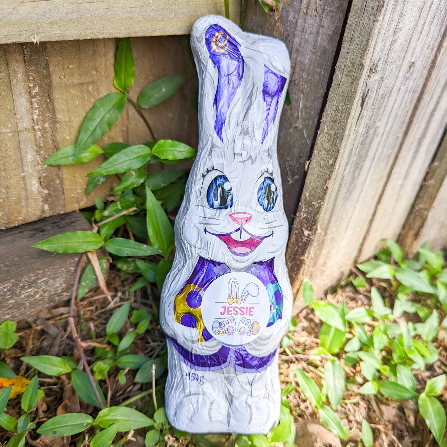 E&L Designs | Custom Foil Stickers Personalised Bunny Stickers, Page of 16 big, 18 small
