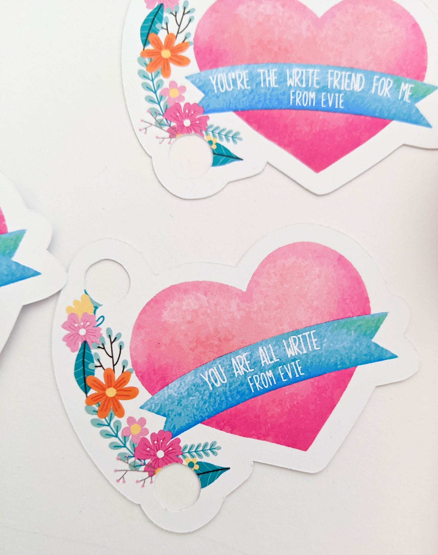 E&L Designs | Custom Foil Stickers Personalised Valentine's Day Pencil Holder, Set of 12