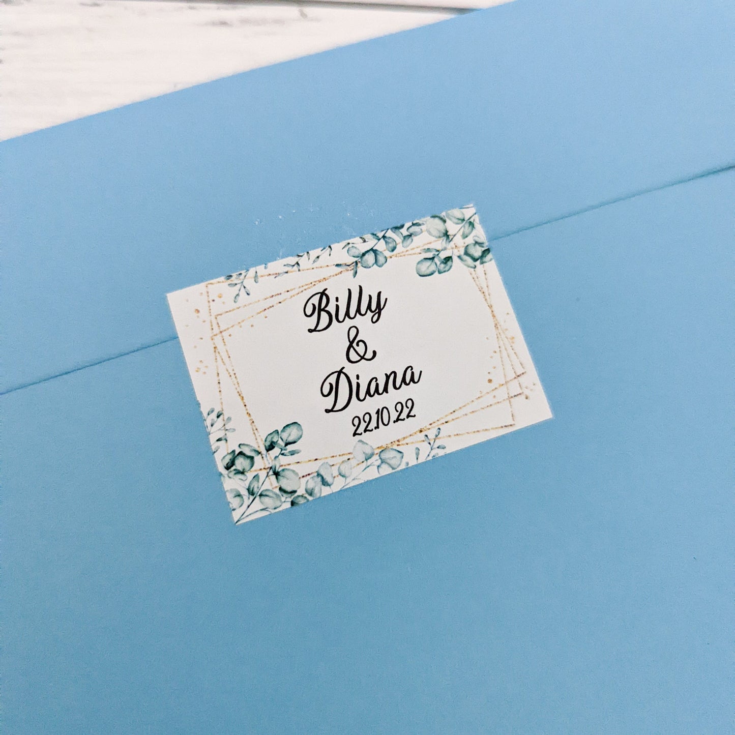 E&L Designs | Custom Foil Stickers Rectangle & Faux Gold Foliage Stickers