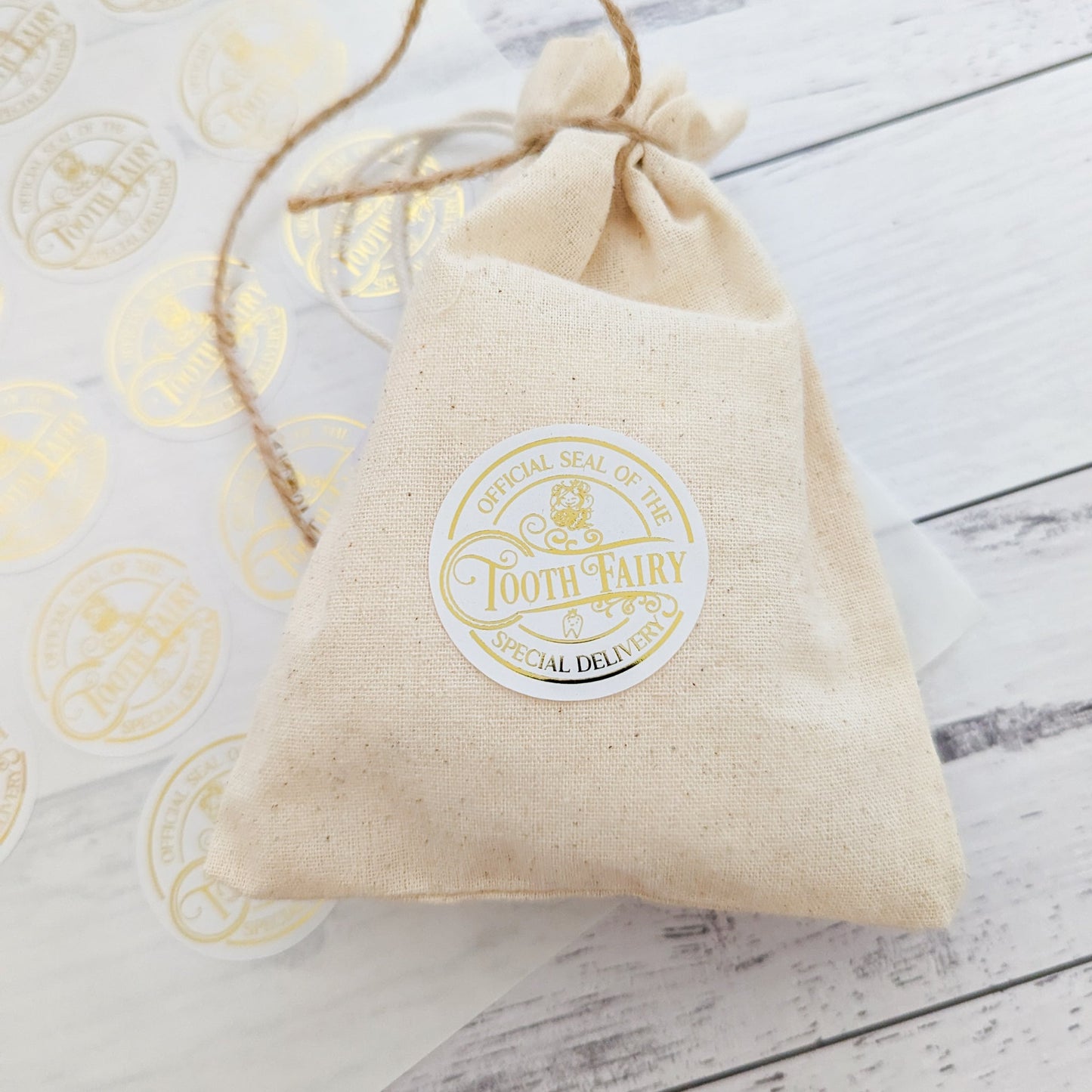 E&L Designs | Custom Foil Stickers Tooth Fairy Stickers, Official Seal