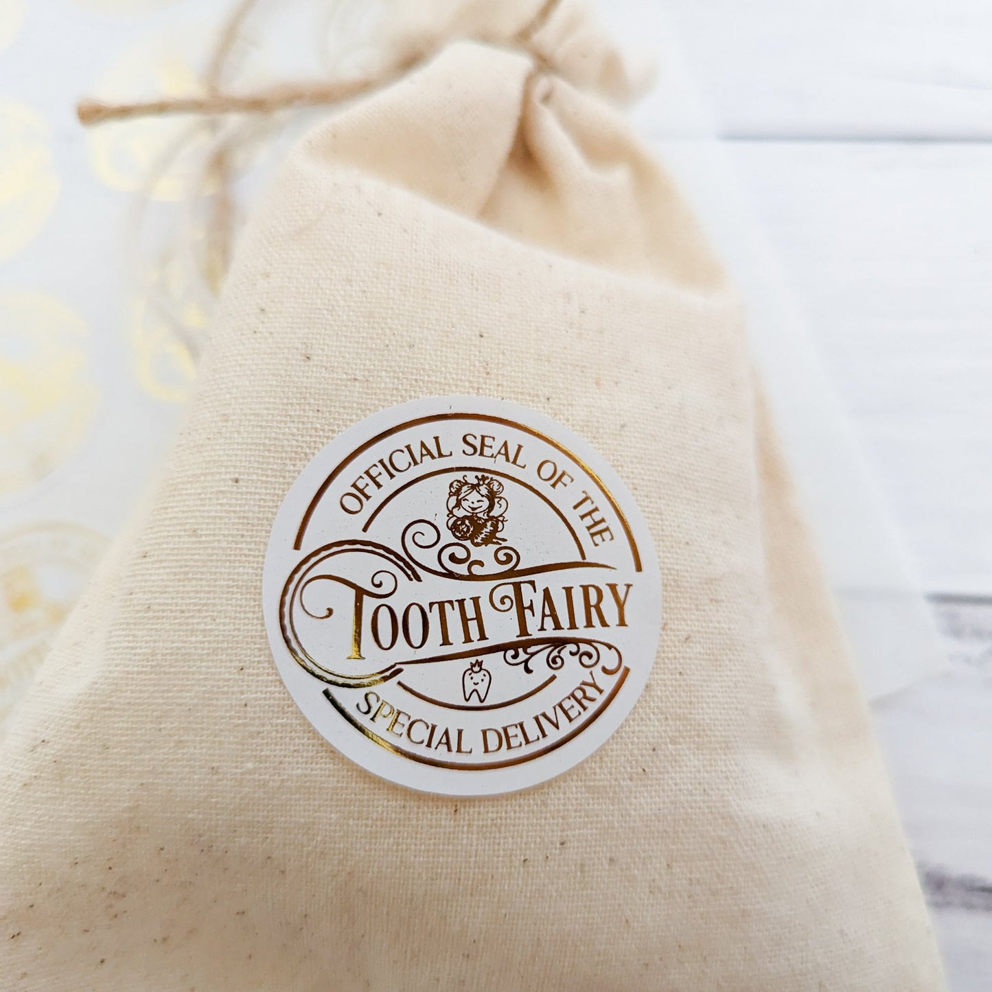 E&L Designs | Custom Foil Stickers Tooth Fairy Stickers, Official Seal