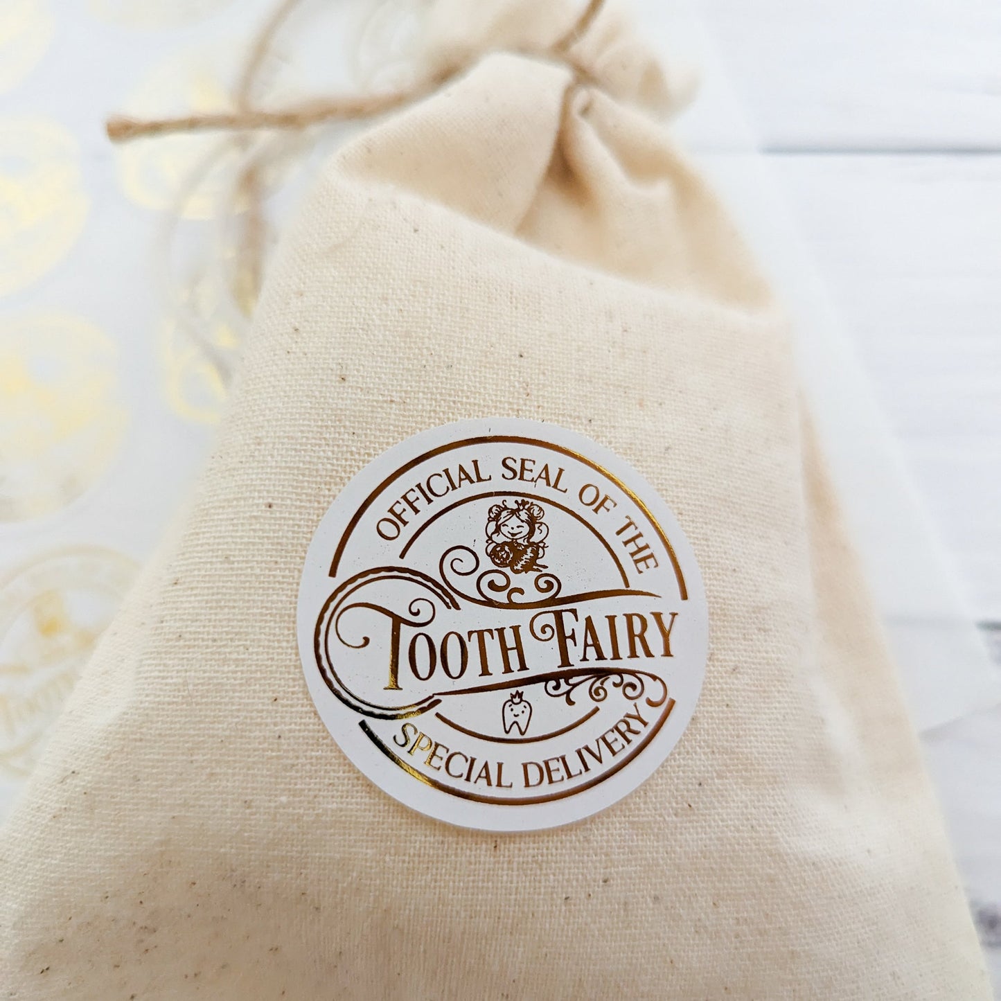 E&L Designs | Custom Foil Stickers Tooth Fairy Stickers, Official Seal