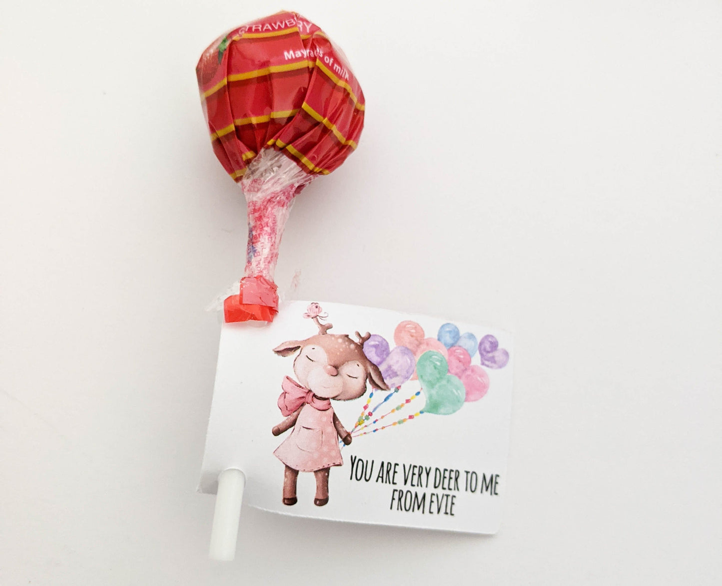 E&L Designs | Custom Foil Stickers Very Deer to Me Lollipop Holder, Set of 21