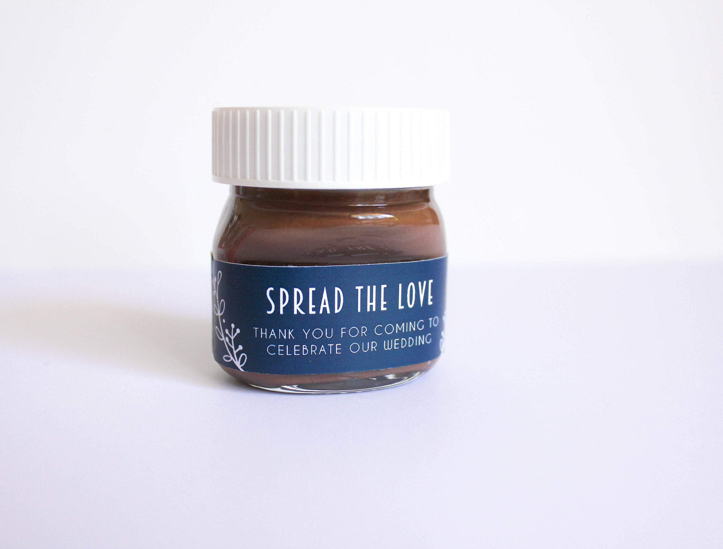 E&L Designs Custom Printed Mini Nutella Jar Stickers - Front and Back Set