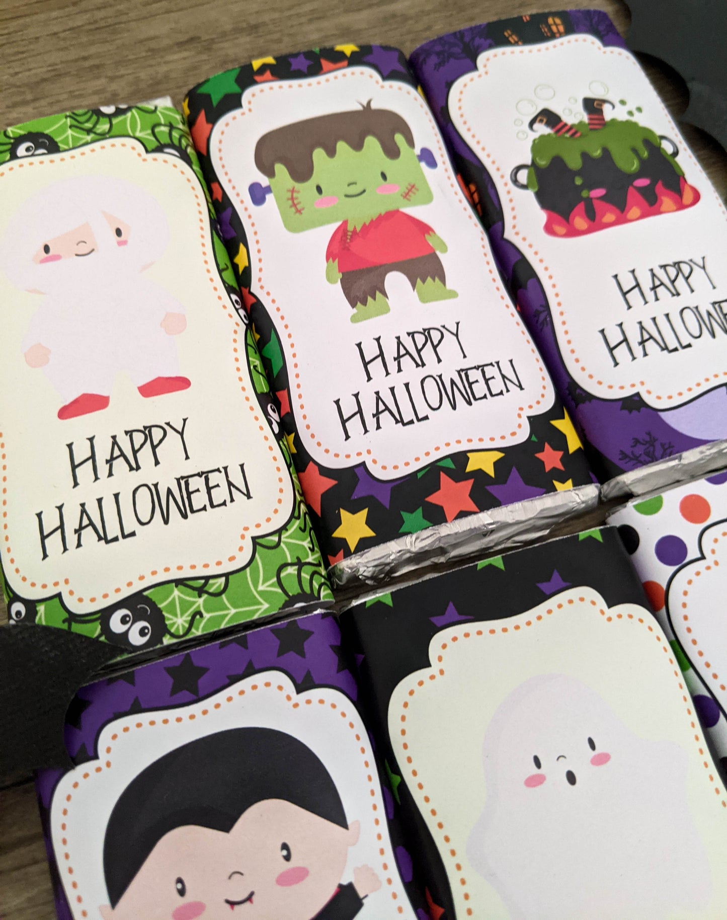 E&L Designs Cute Halloween Chocolate Wrappers, Set of 6