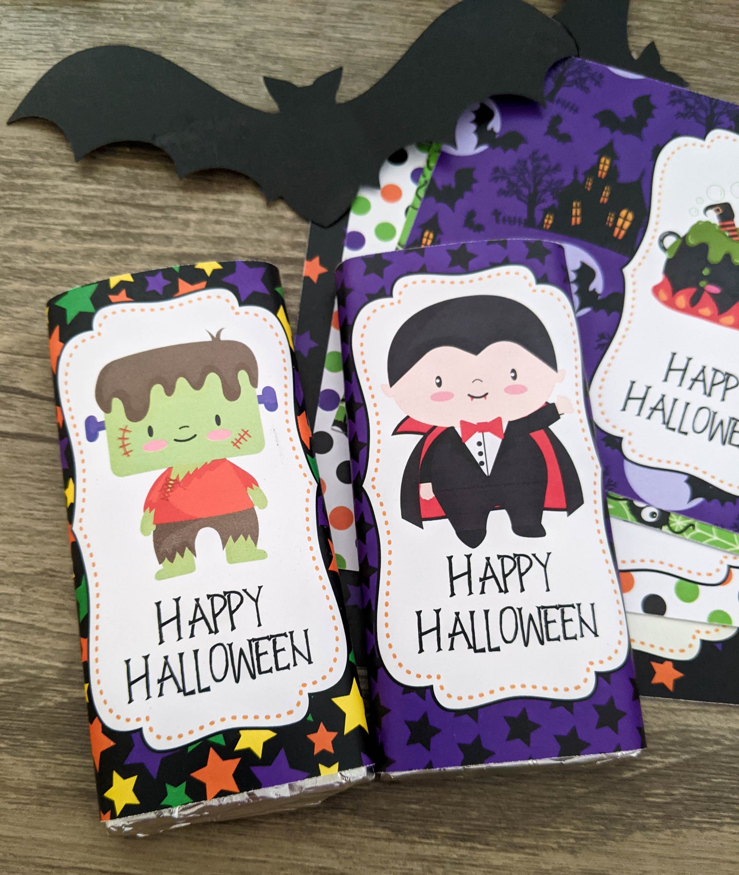 E&L Designs Cute Halloween Chocolate Wrappers, Set of 6