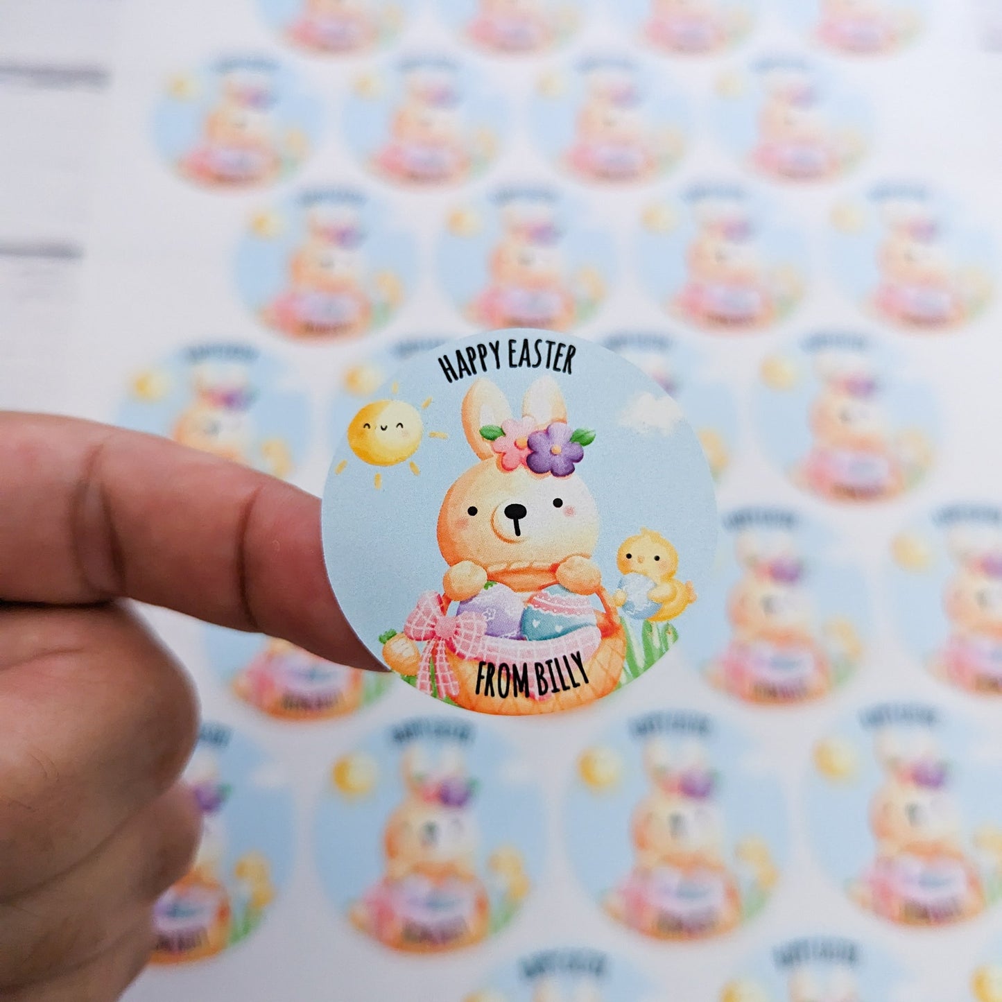E&L Designs Cute Personalised Easter Class Gift Stickers