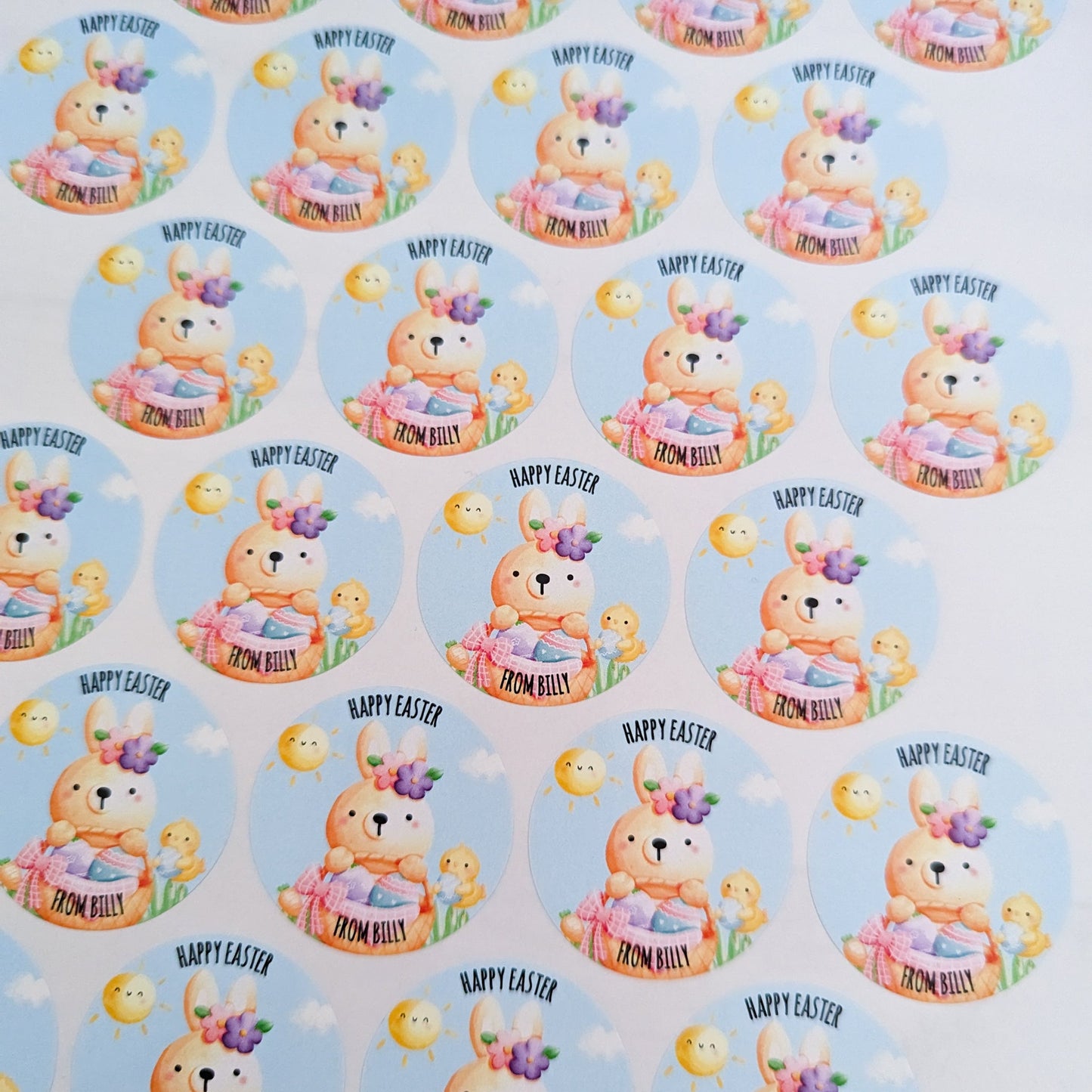 E&L Designs Cute Personalised Easter Class Gift Stickers