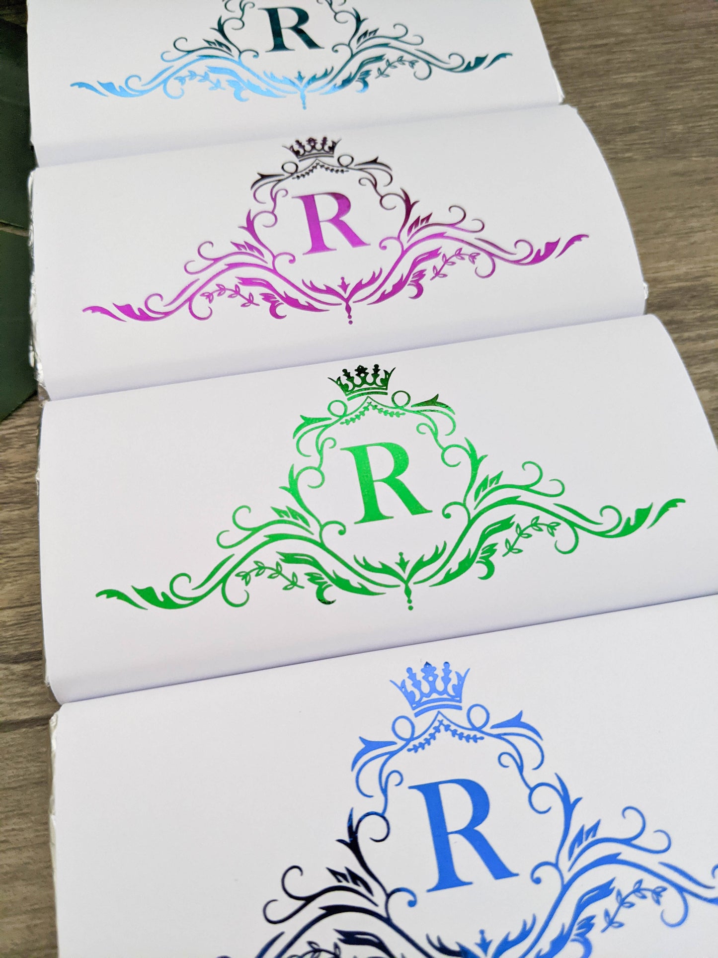 E&L Designs Detailed Monogram Chocolate Wrappers, Set of 10