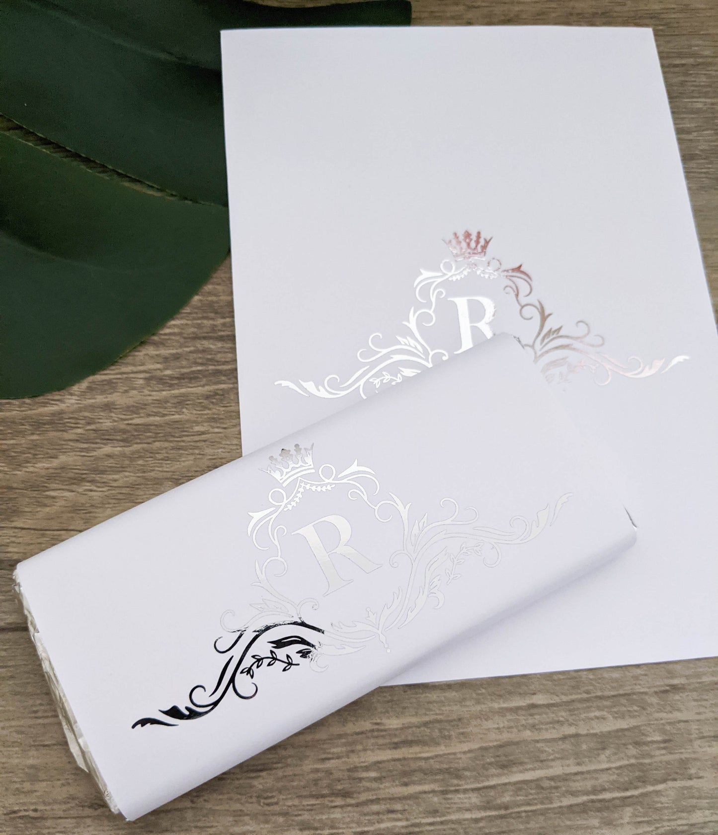 E&L Designs Detailed Monogram Chocolate Wrappers, Set of 10