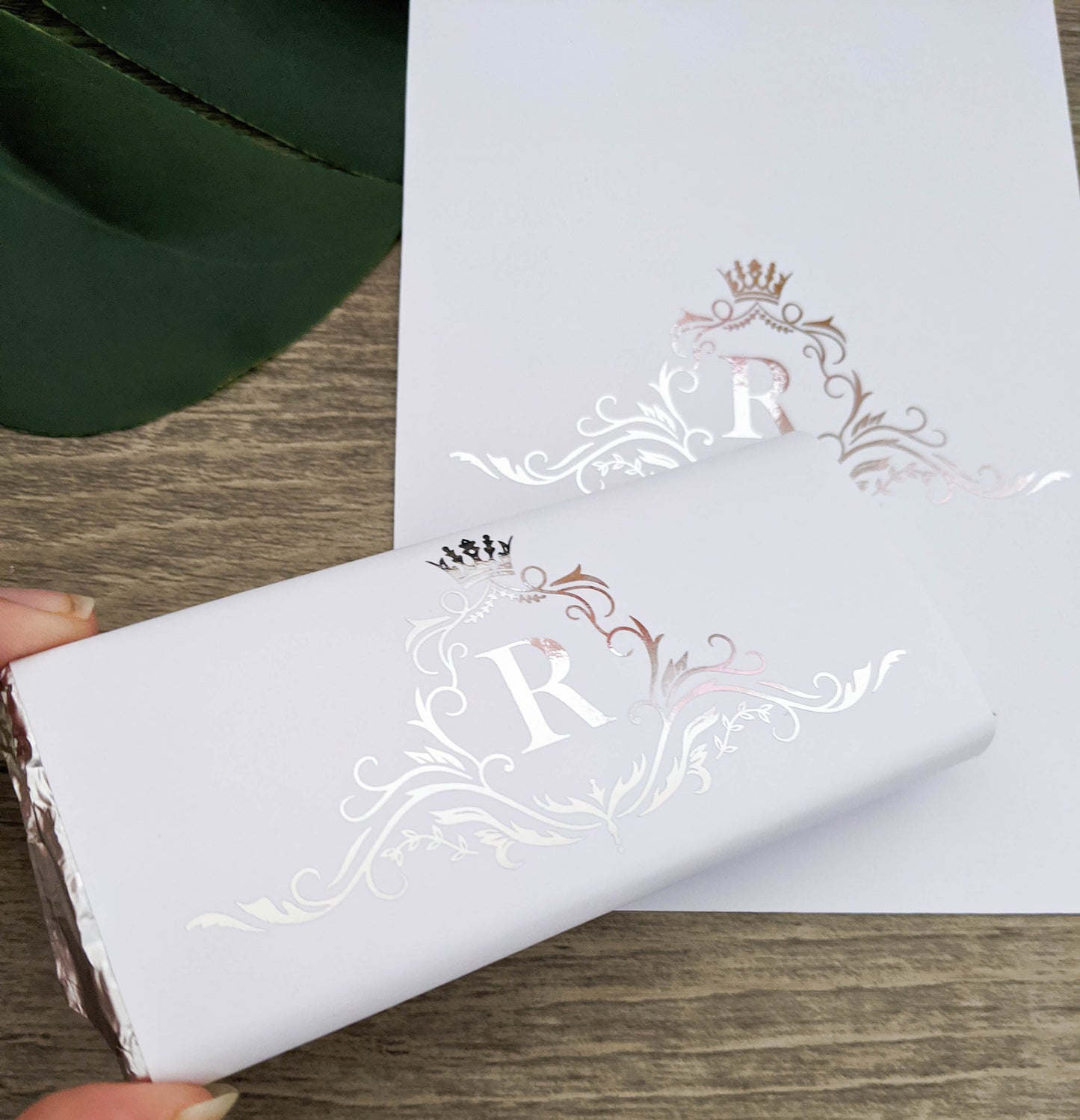 E&L Designs Detailed Monogram Chocolate Wrappers, Set of 10