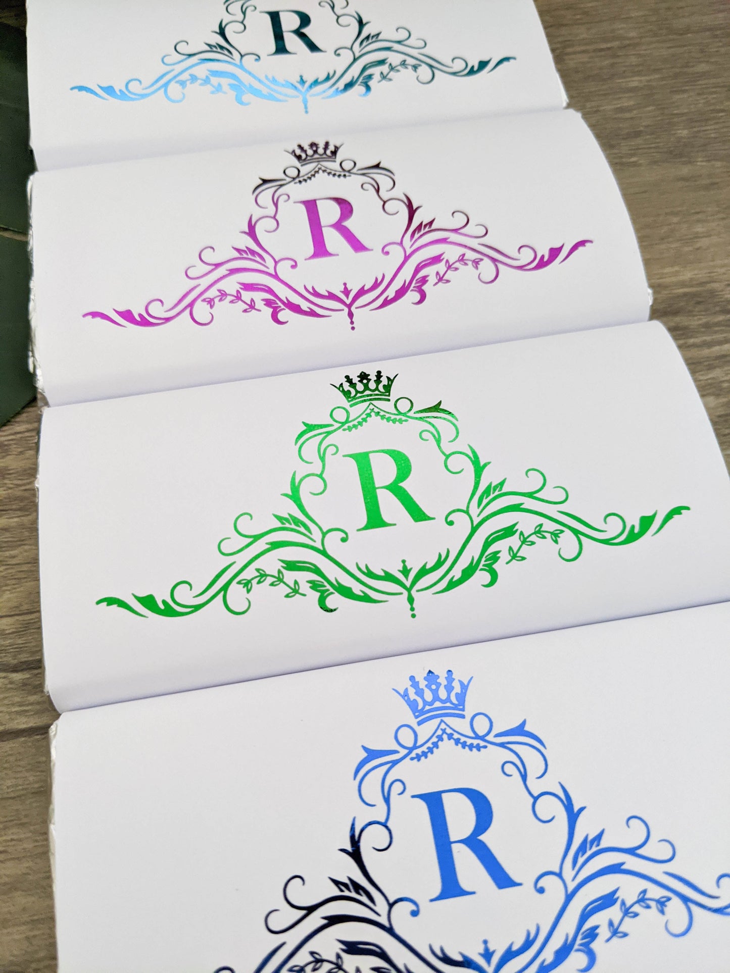 E&L Designs Detailed Monogram Chocolate Wrappers, Set of 10
