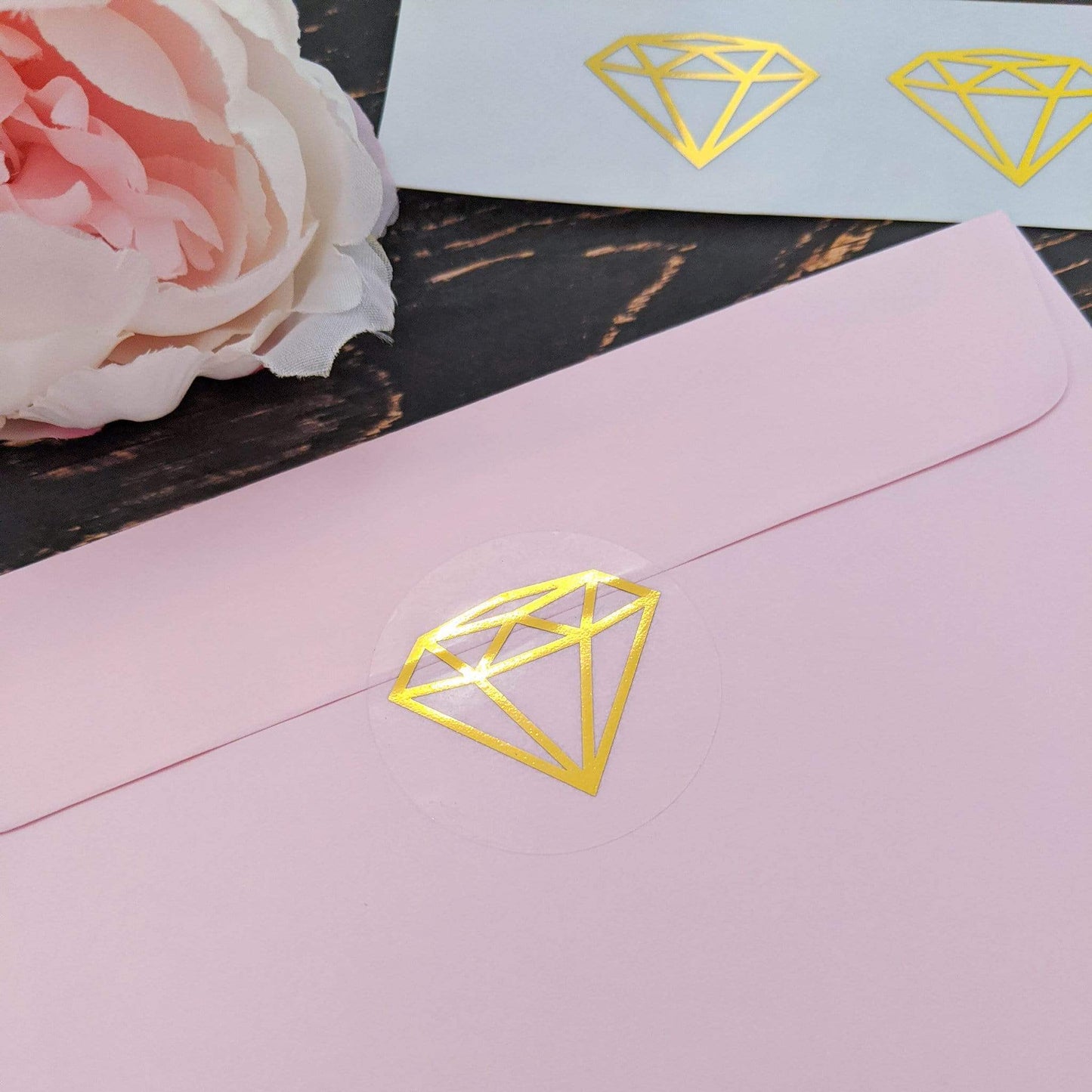 E&L Designs Clear Foil Diamond Stickers