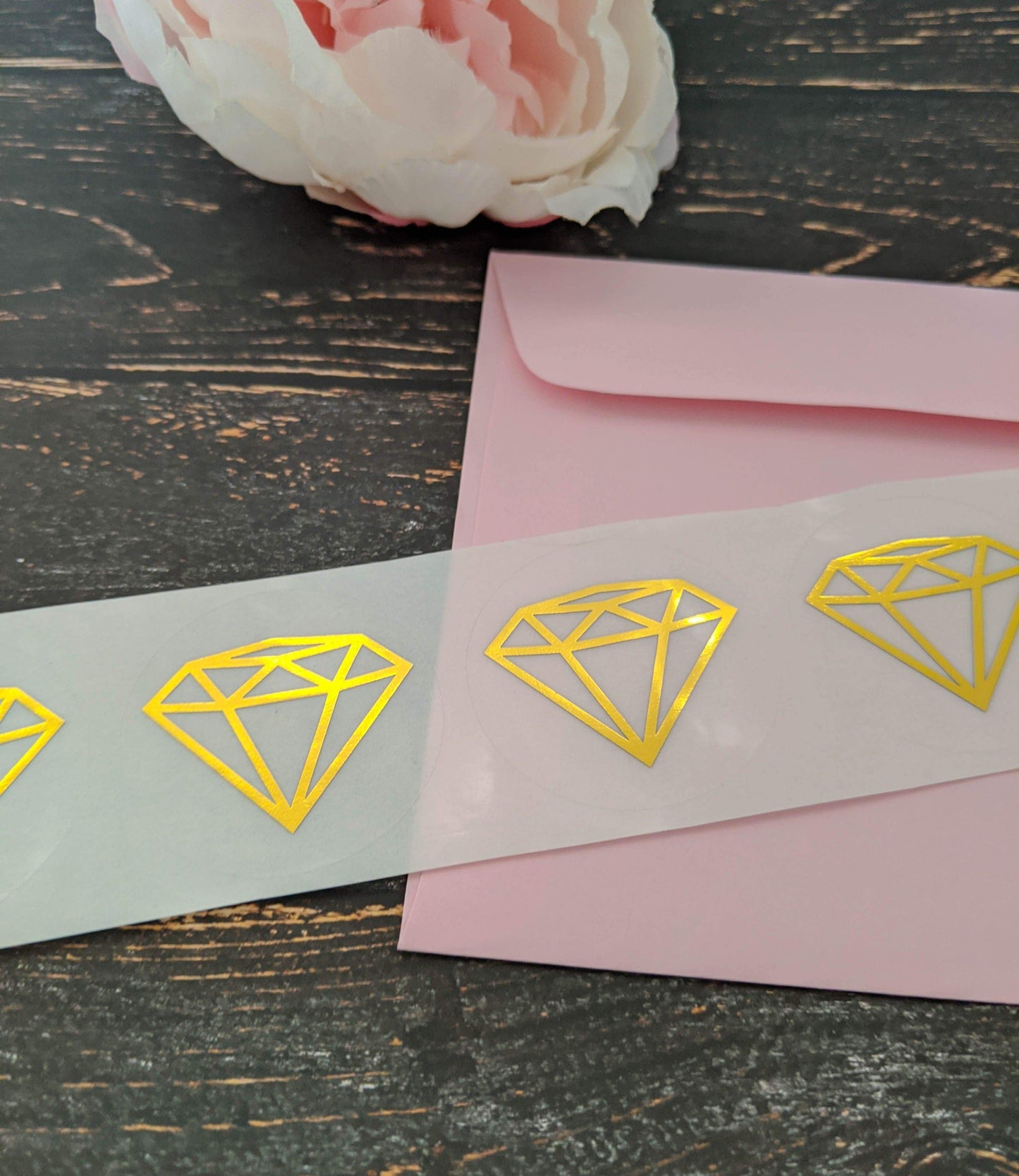 E&L Designs Clear Foil Diamond Stickers