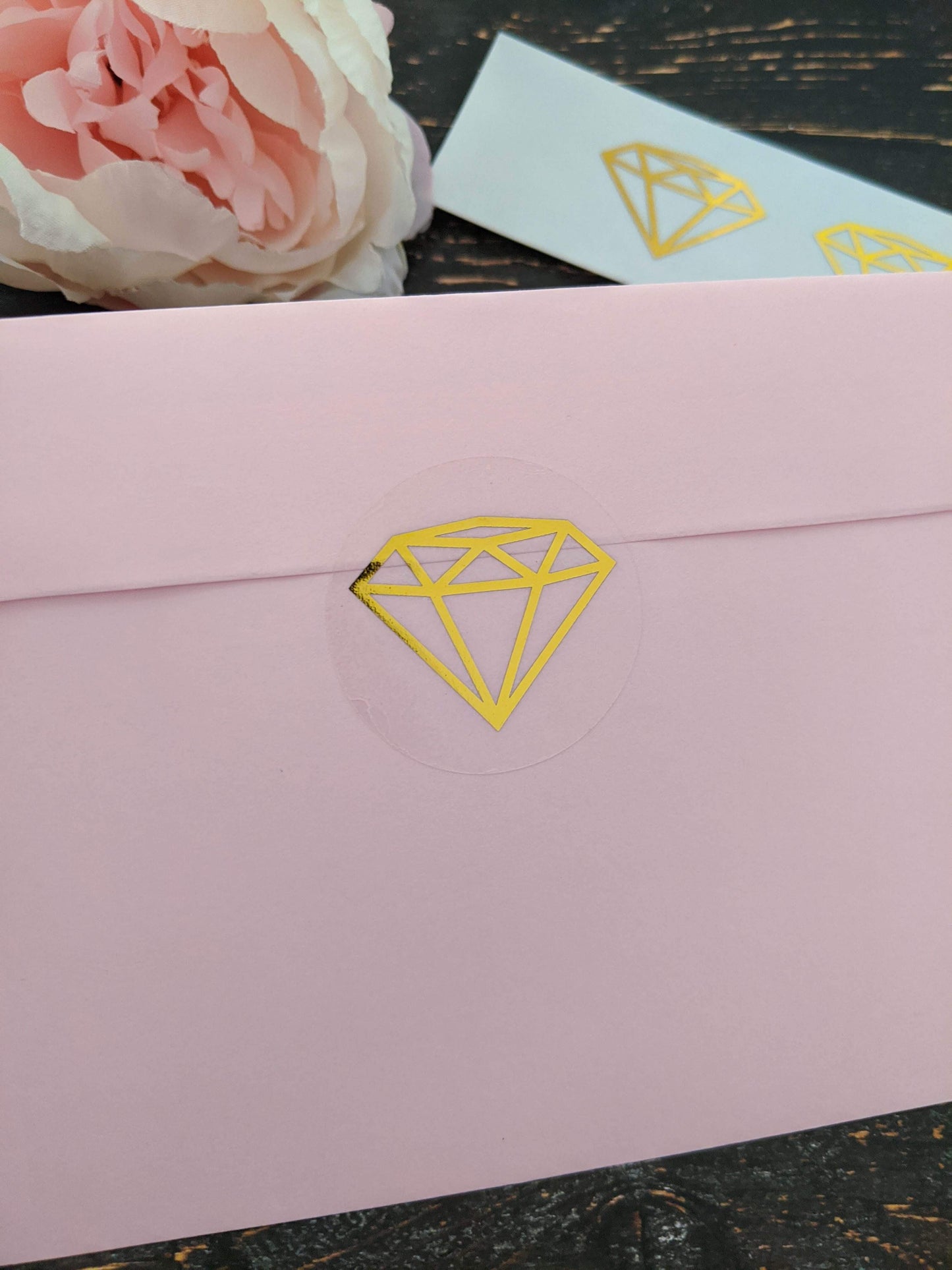 E&L Designs Clear Foil Diamond Stickers