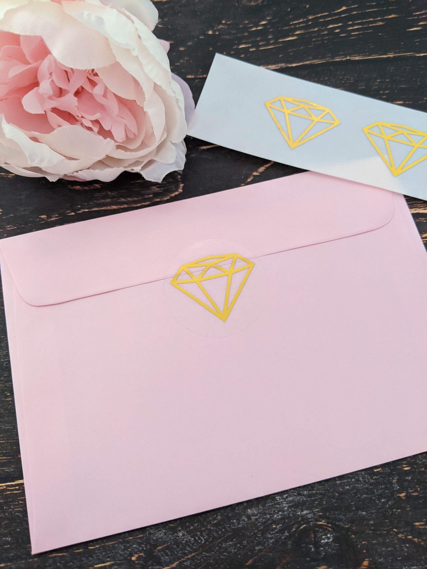 E&L Designs Clear Foil Diamond Stickers