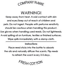 E&L Designs Diffuser Warning Stickers