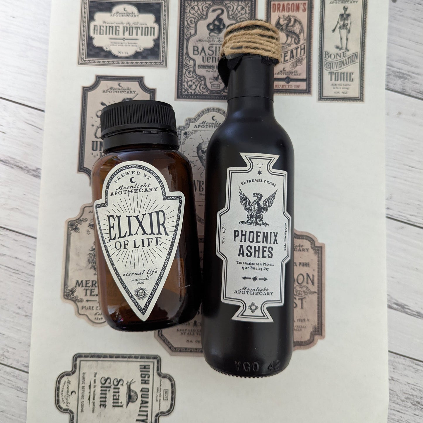 E&L Designs DIY Halloween Jar Labels - Set of 12 Stickers