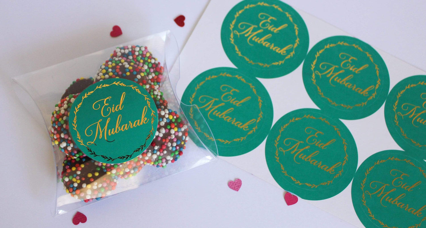 E&L Designs Eid Mubarak Stickers Foiled Coloured Stickers