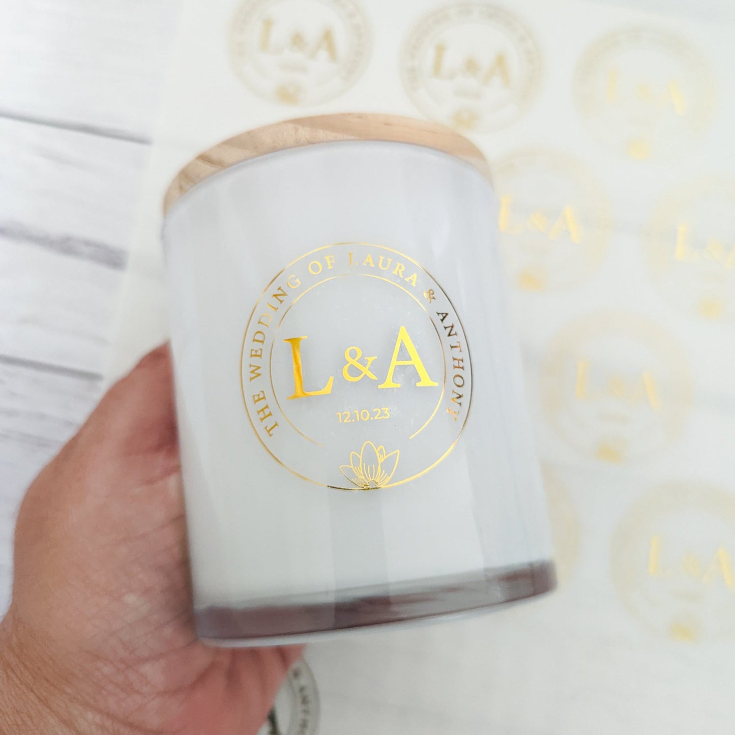 E&L Designs Elegant Wedding of Clear Foil Stickers