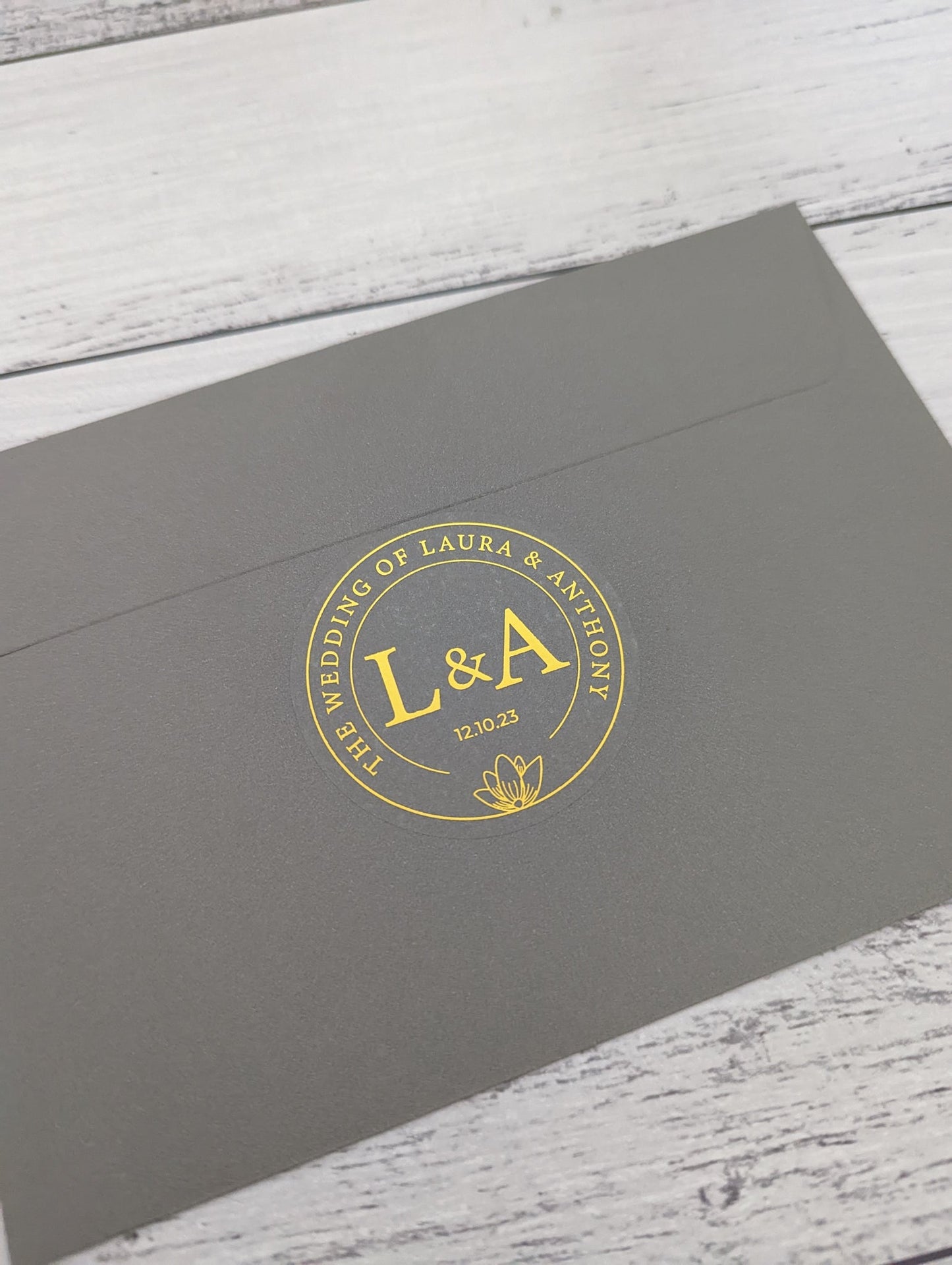 E&L Designs Elegant Wedding of Clear Foil Stickers