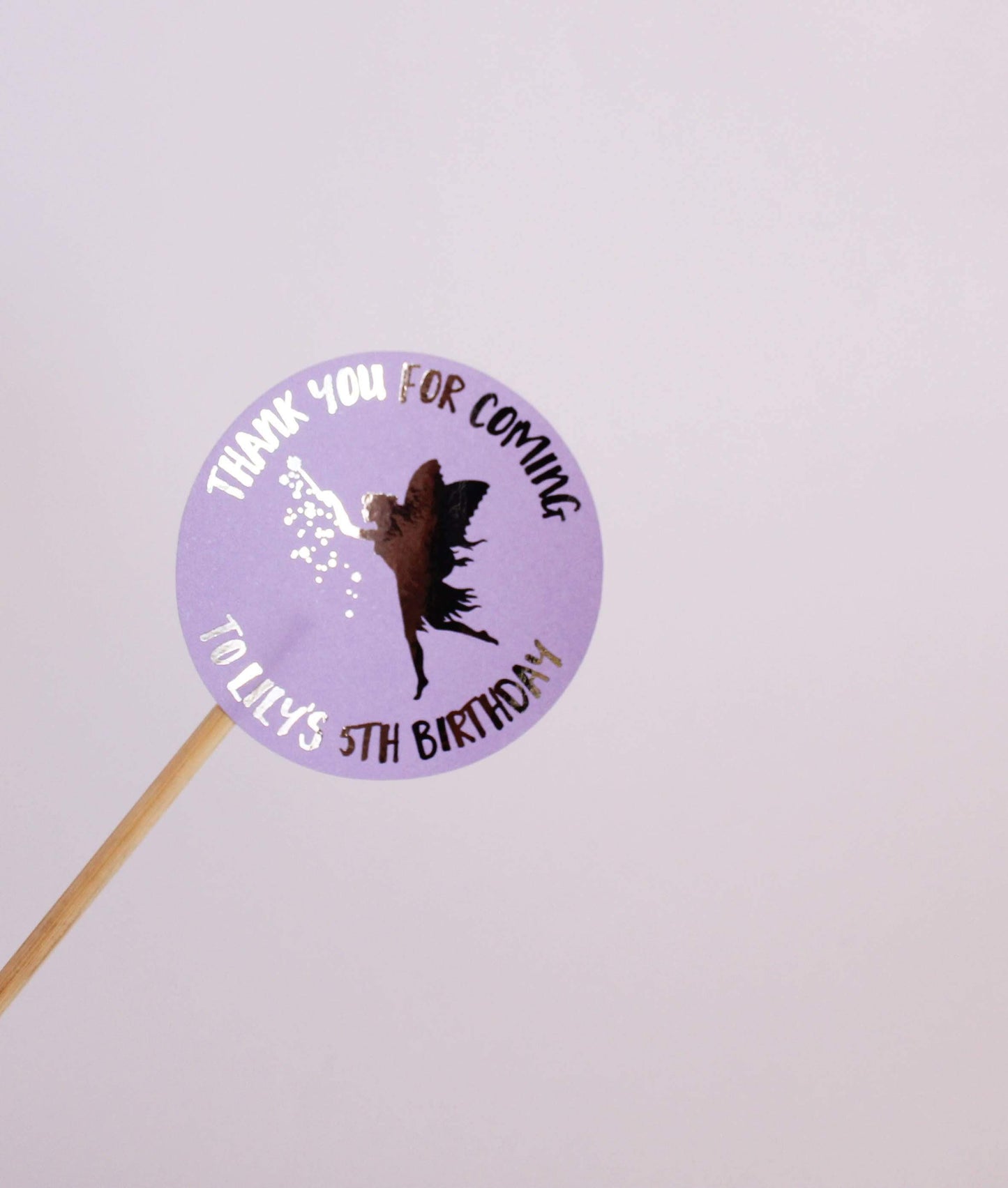 E&L Designs Fairy Personalised Foil Stickers - Fairy Theme