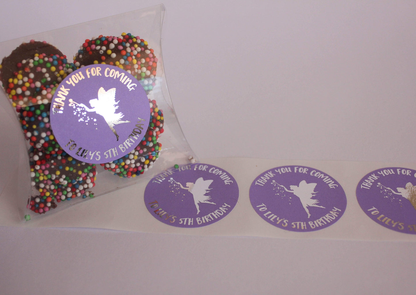 E&L Designs Fairy Personalised Foil Stickers - Fairy Theme
