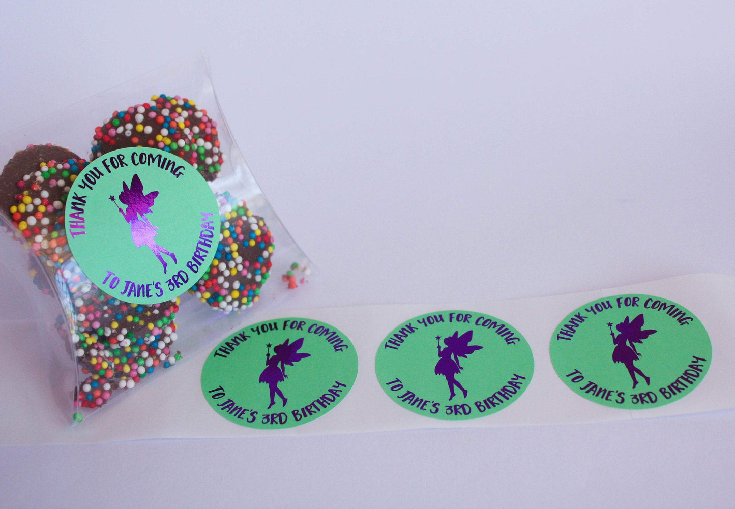 E&L Designs Fairy Personalised Foil Stickers - Fairy Theme