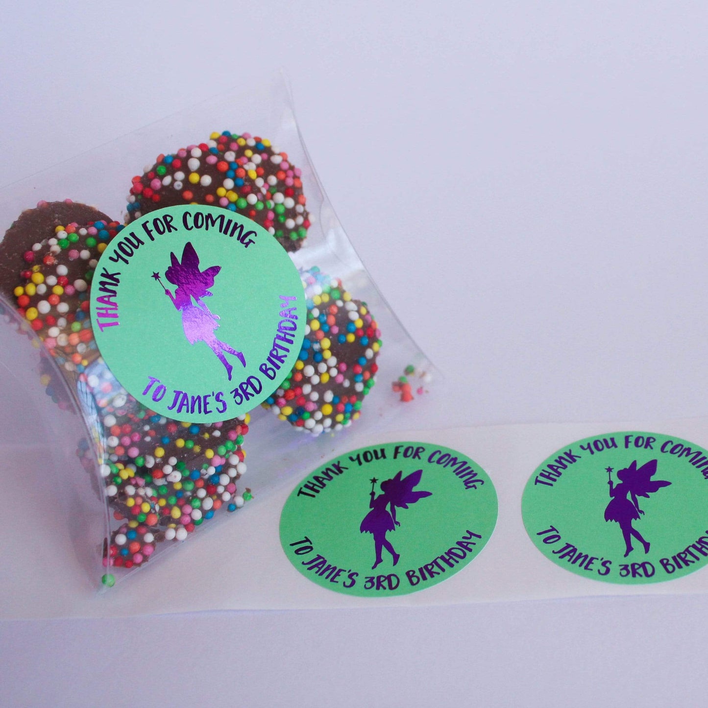 E&L Designs Fairy Personalised Foil Stickers - Fairy Theme
