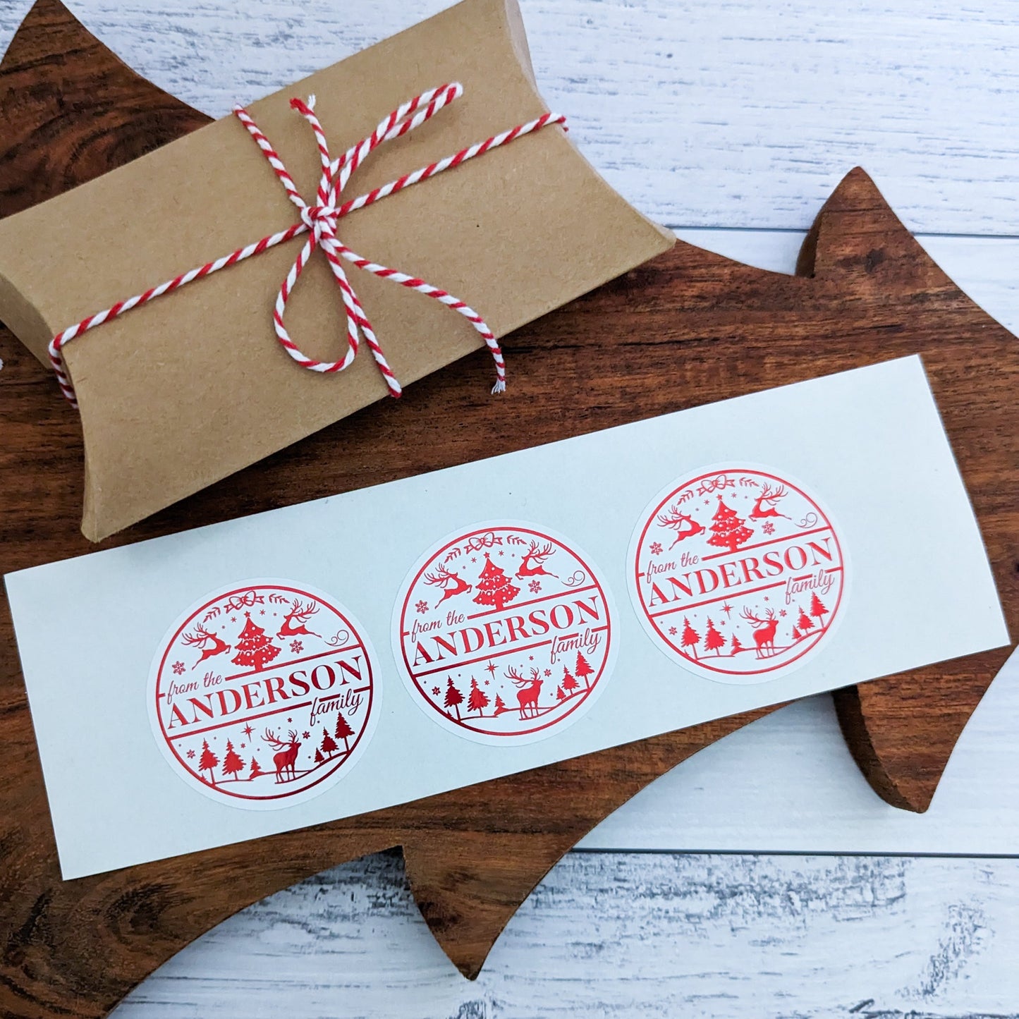 E&L Designs Family Christmas Stickers, White & Clear