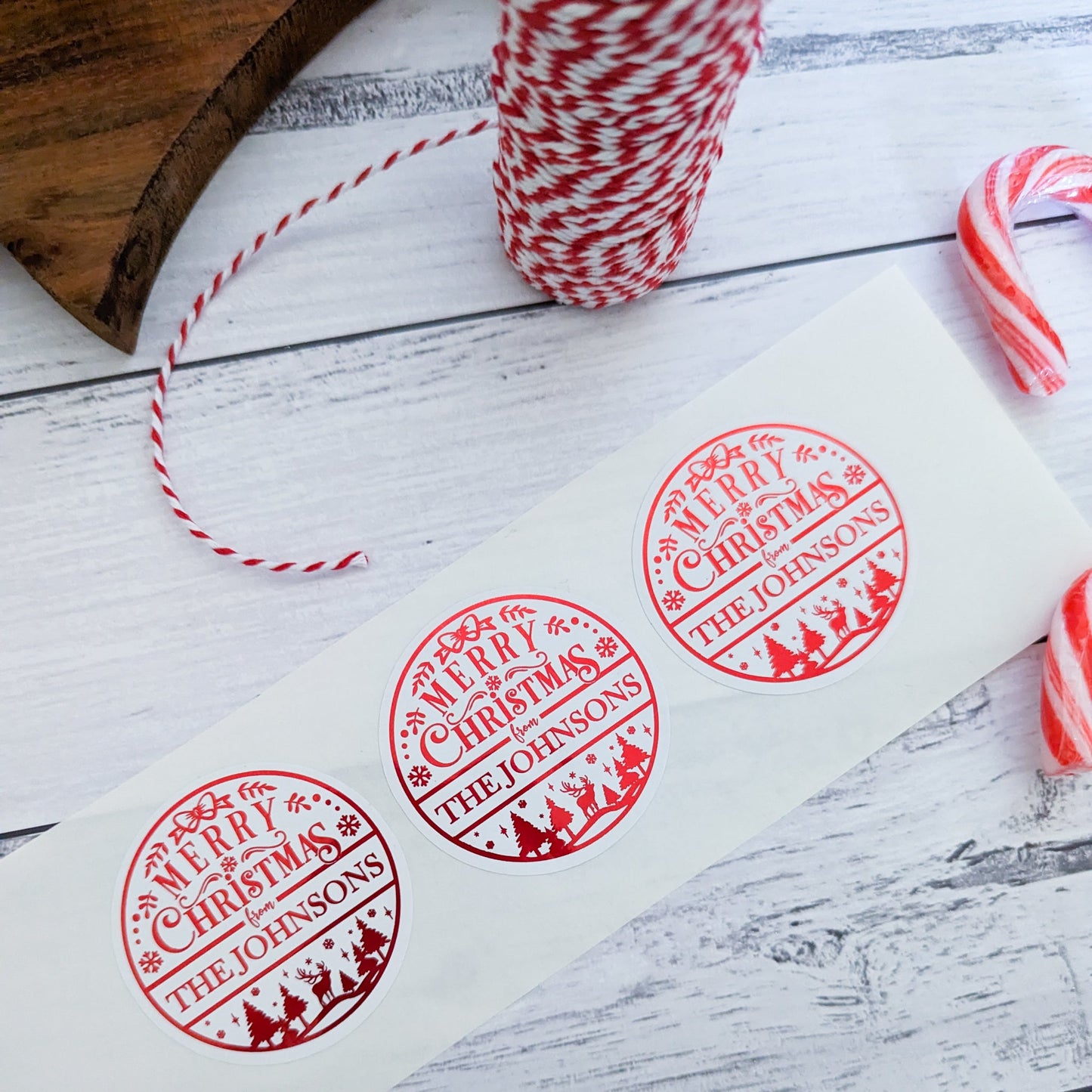 E&L Designs Family Christmas Stickers, White & Clear
