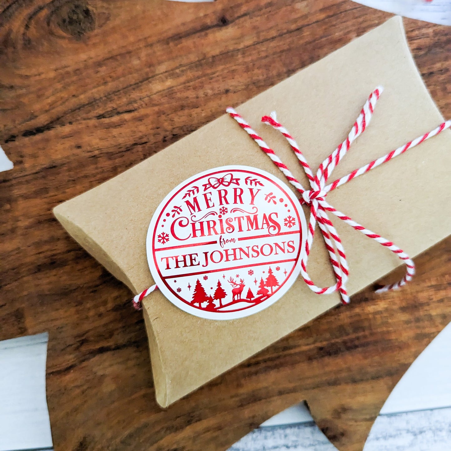 E&L Designs Family Christmas Stickers, White & Clear