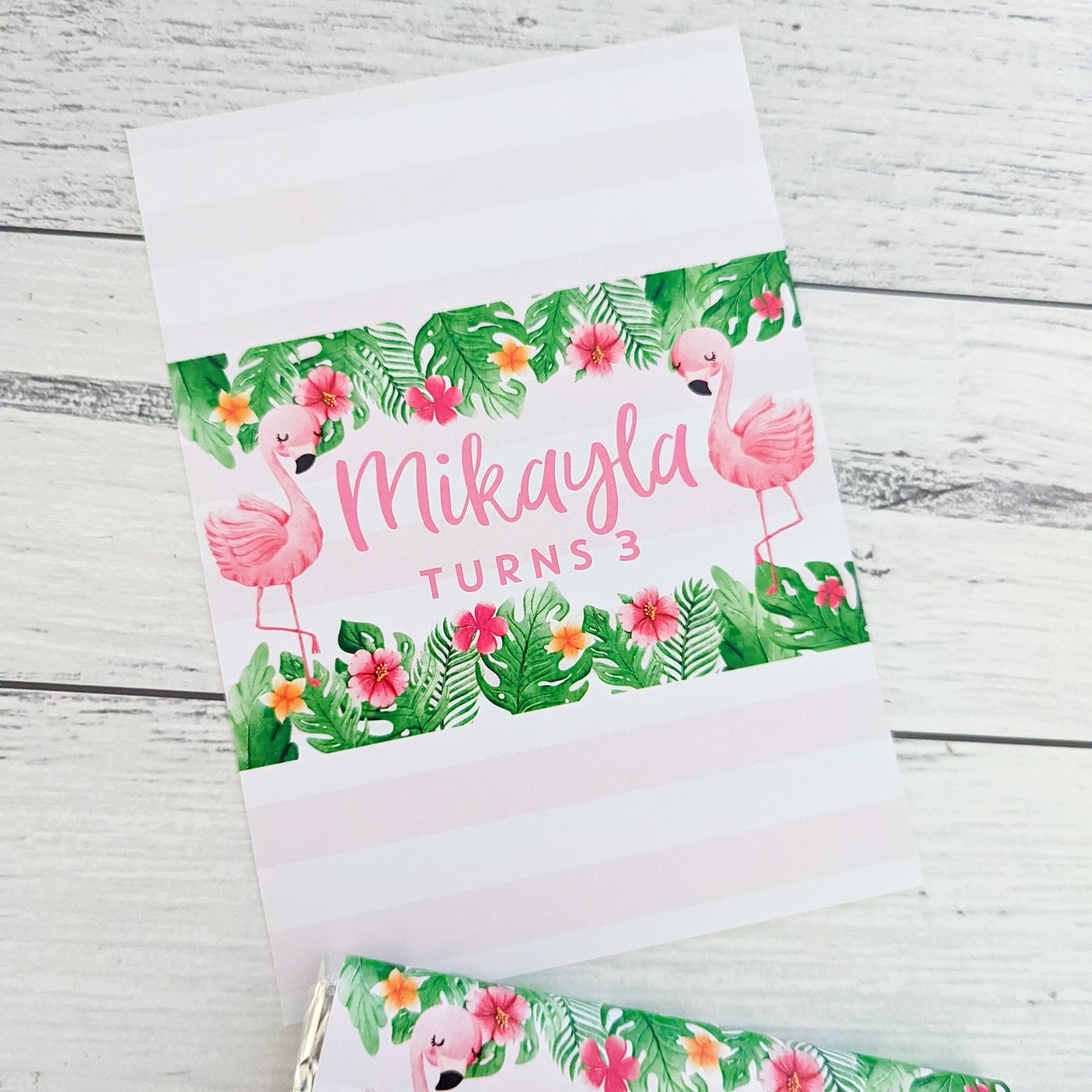 E&L Designs Flamingo Printed Chocolate Wrappers, Set of 10