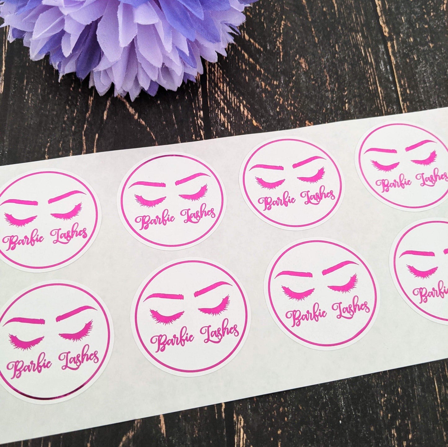 E&L Designs Foil Business Logo Stickers - White