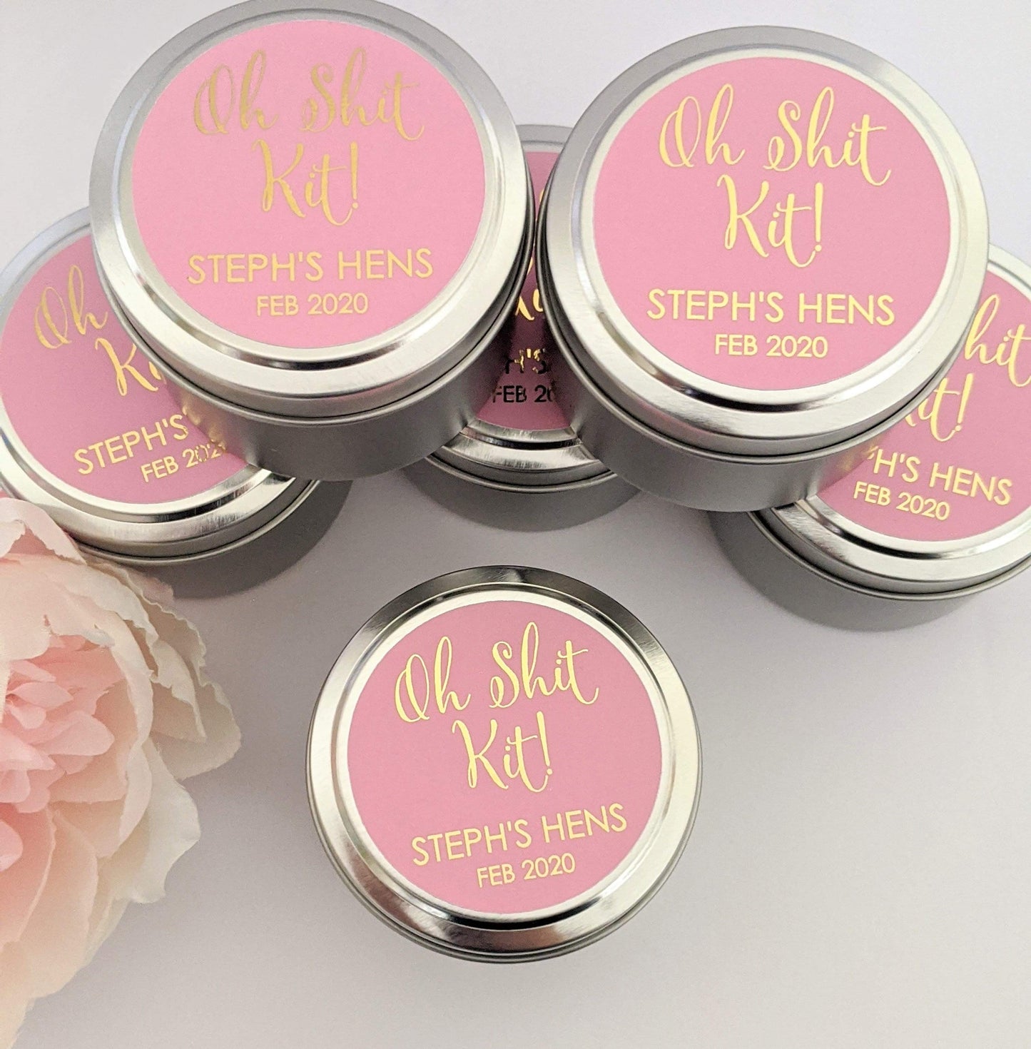 E&L Designs Foiled Coloured Wedding Favour Stickers