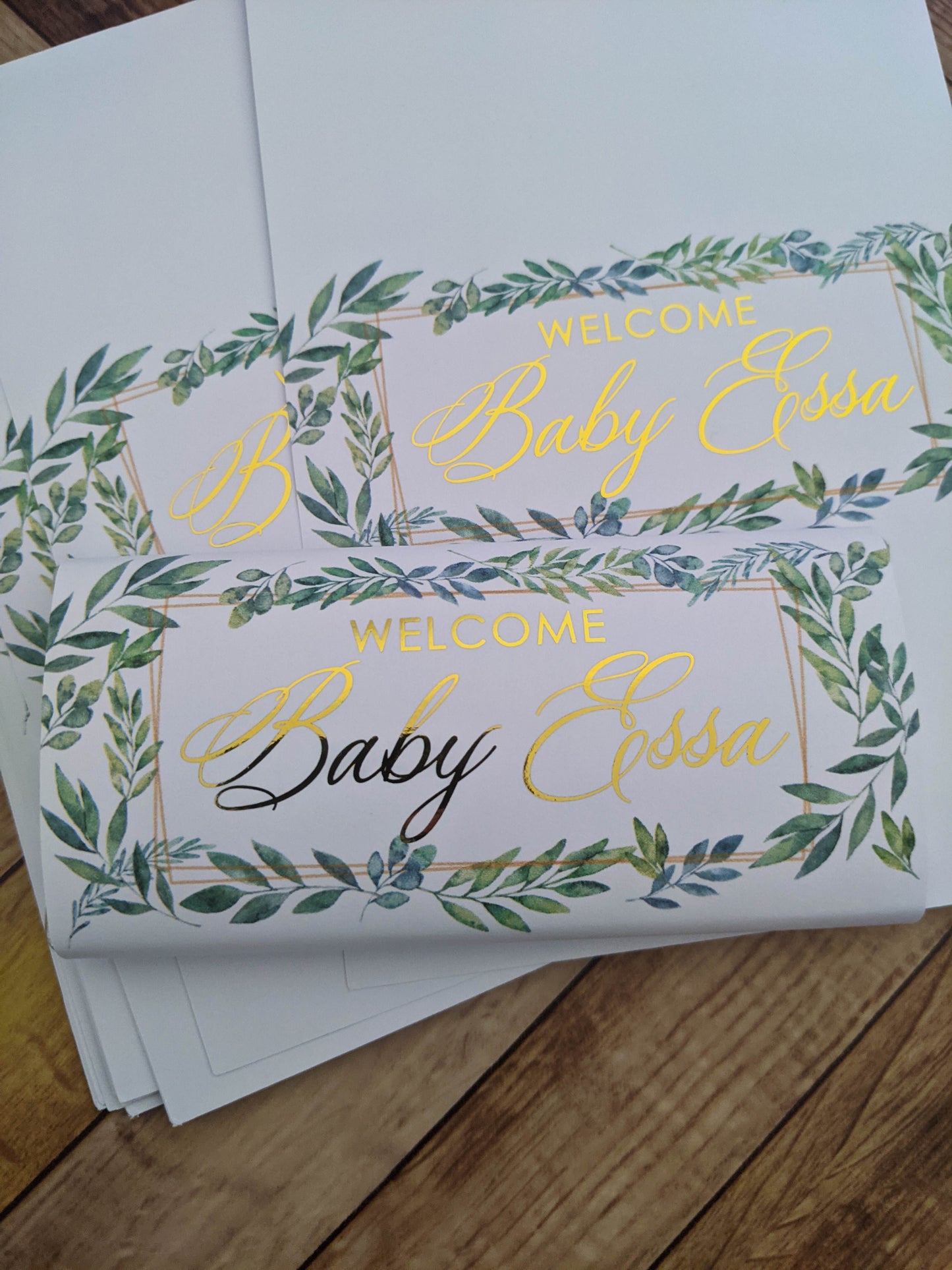E&L Designs Greenery Baby Shower Chocolate Wrappers, Set of 10