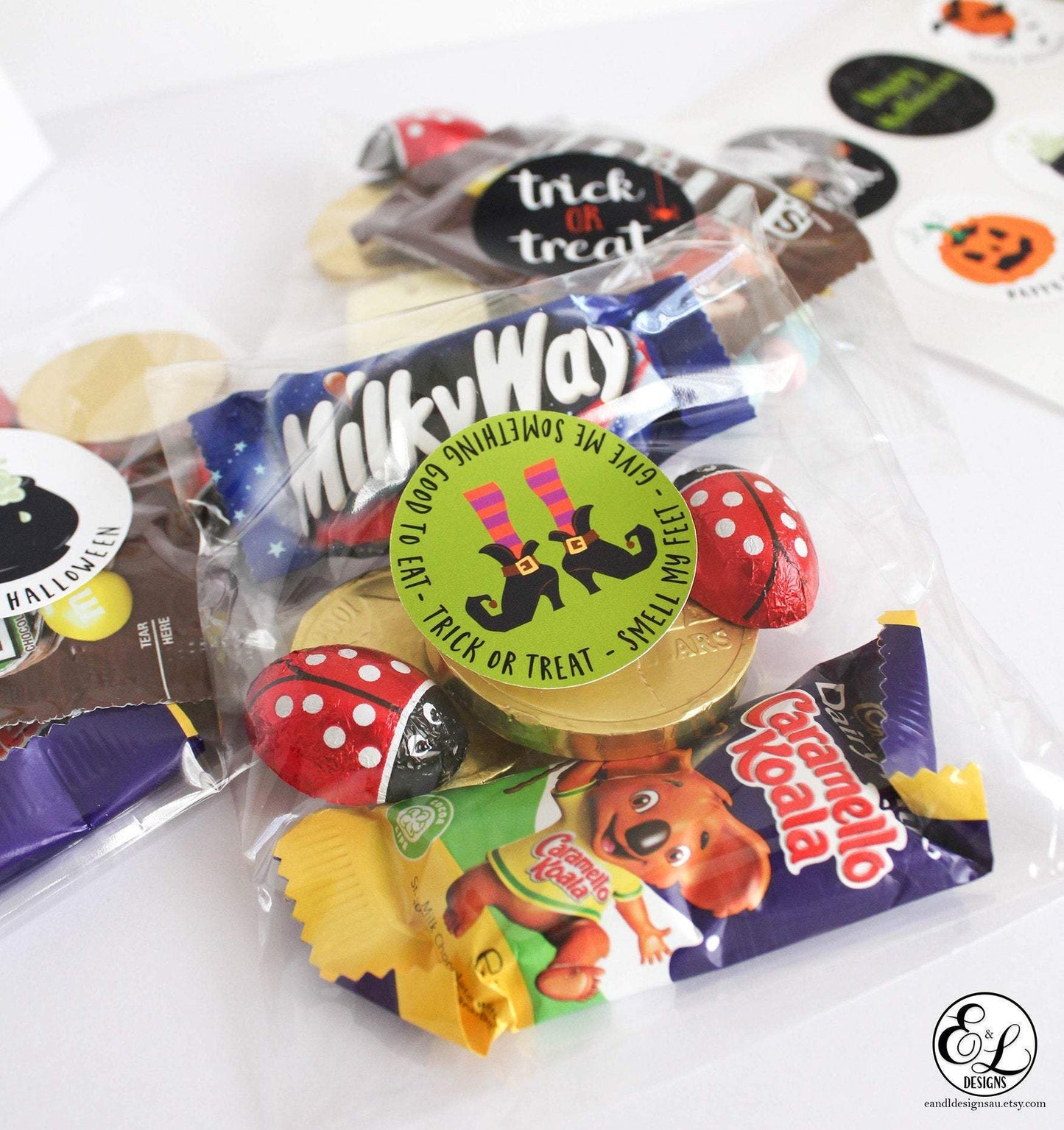 E&L Designs Halloween Party Favour Stickers