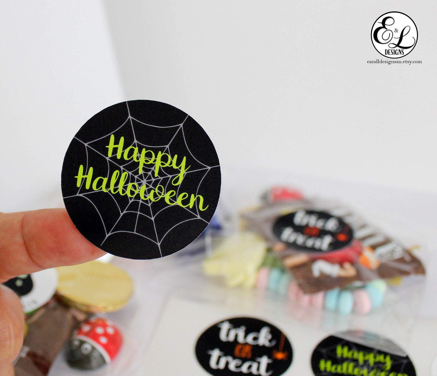 E&L Designs Halloween Party Favour Stickers