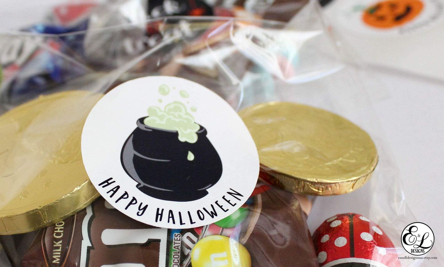 E&L Designs Halloween Party Favour Stickers