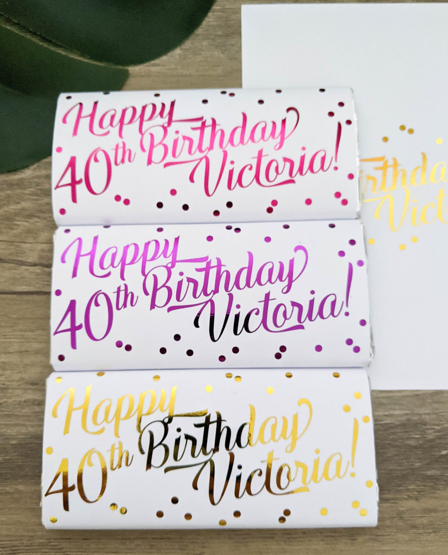 E&L Designs Happy Birthday Confetti Chocolate Wrappers, Set of 10