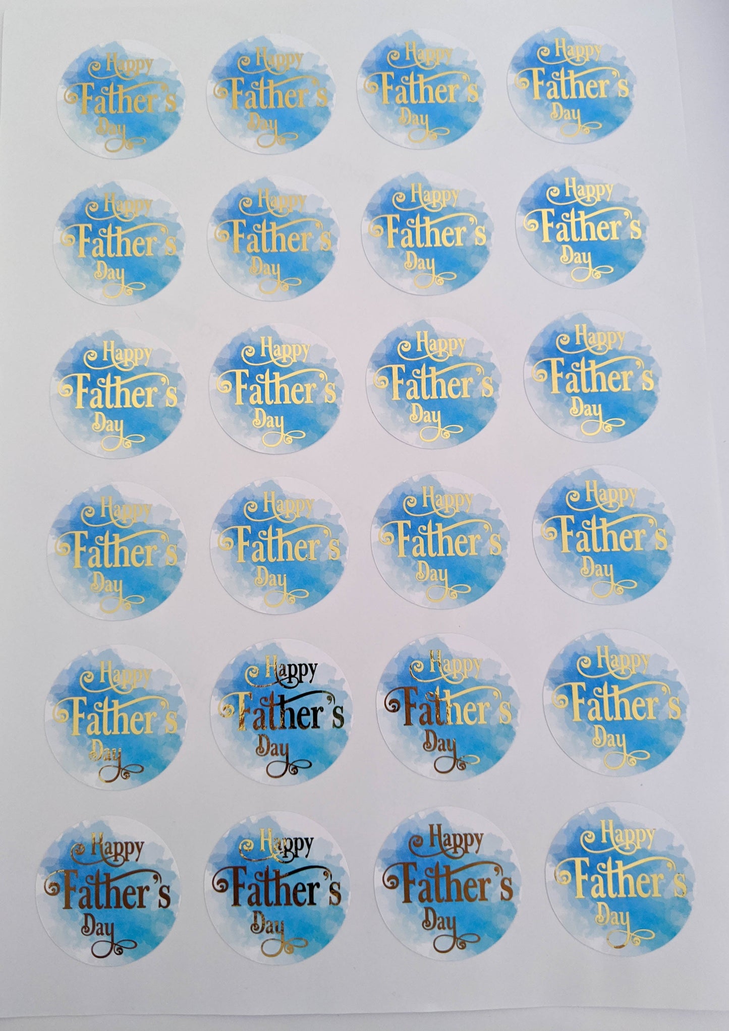 E&L Designs Happy Father's Day Foil Stickers