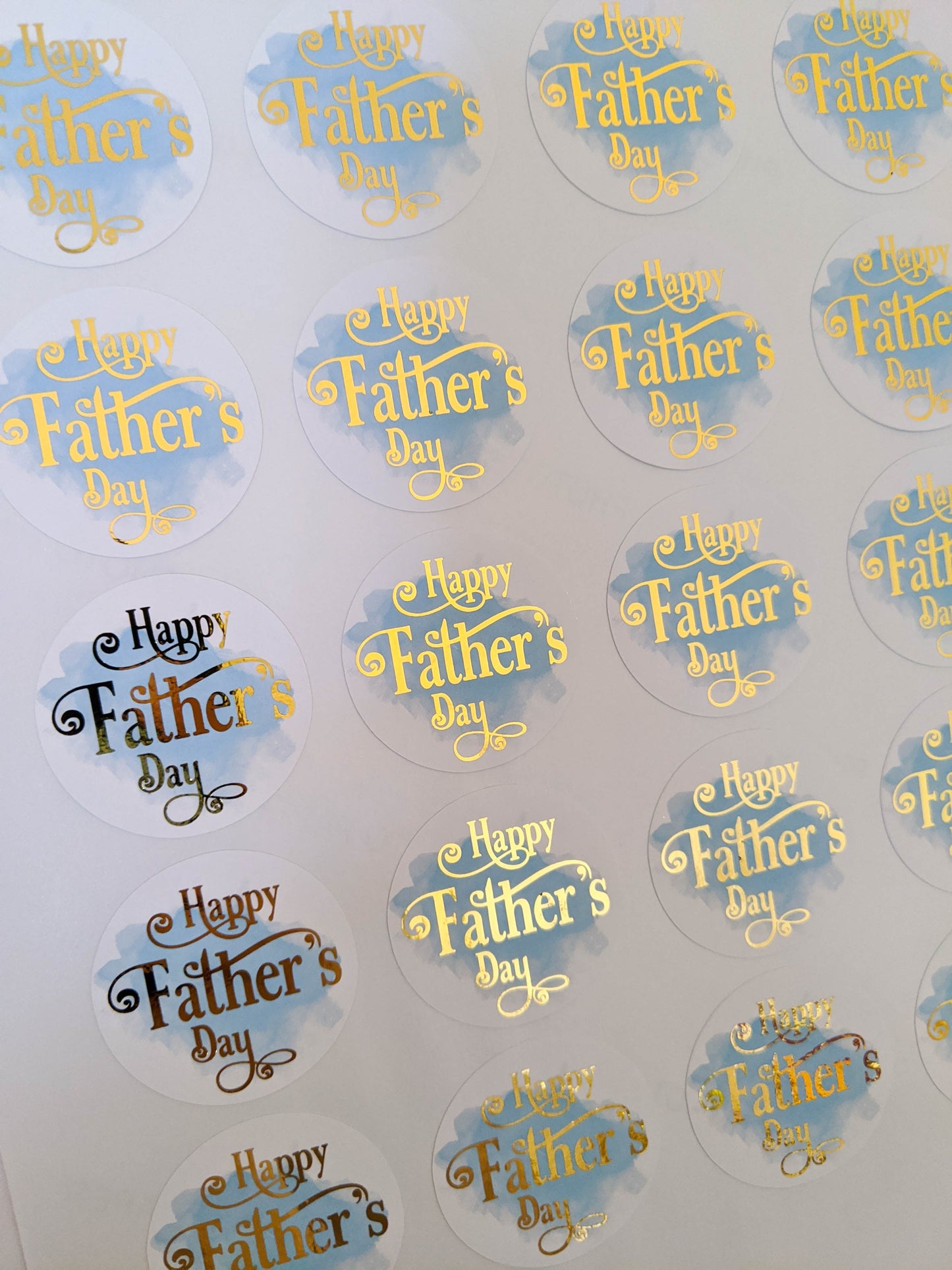 E&L Designs Happy Father's Day Foil Stickers