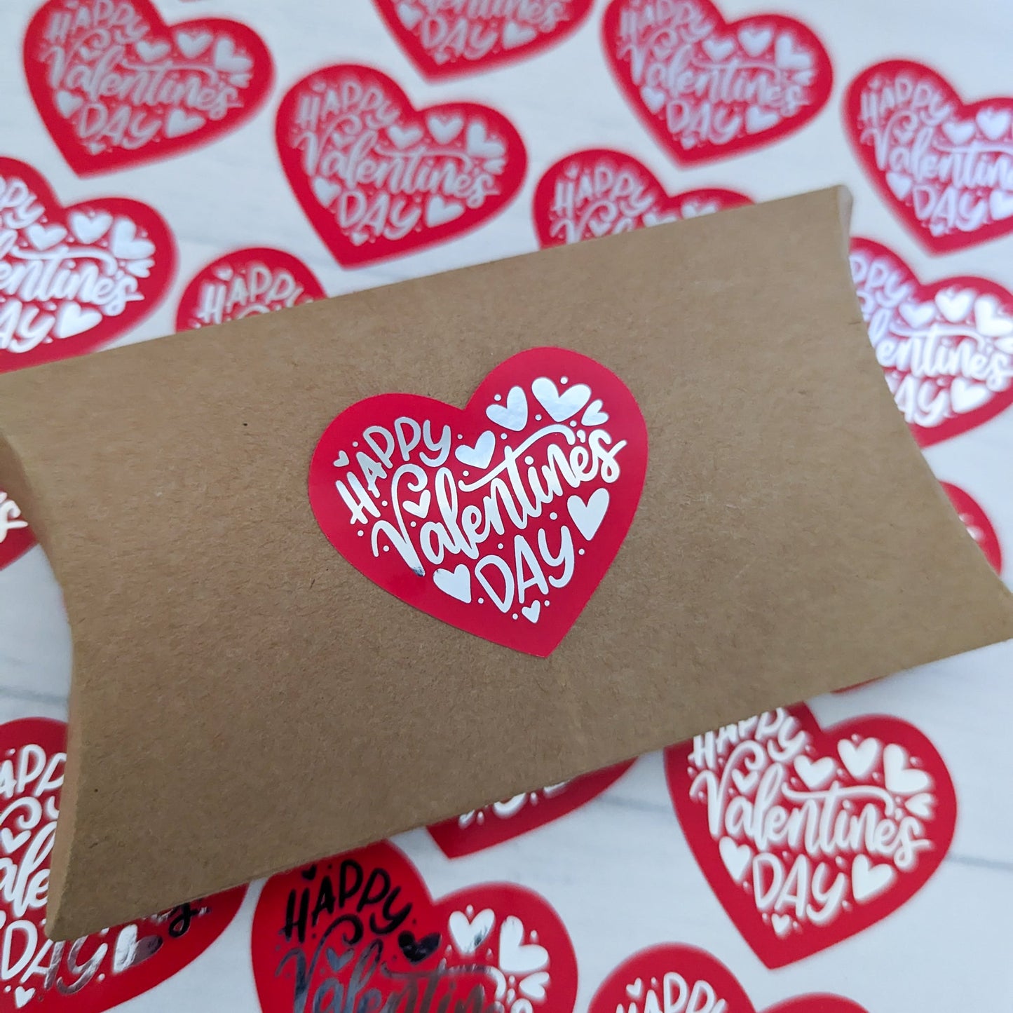 E&L Designs Heart Shaped Valentine's Day Stickers, Coloured