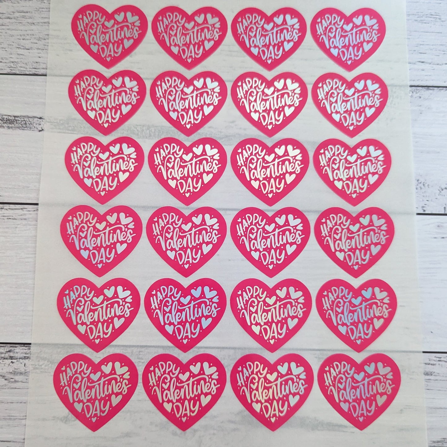 E&L Designs Heart Shaped Valentine's Day Stickers, Coloured
