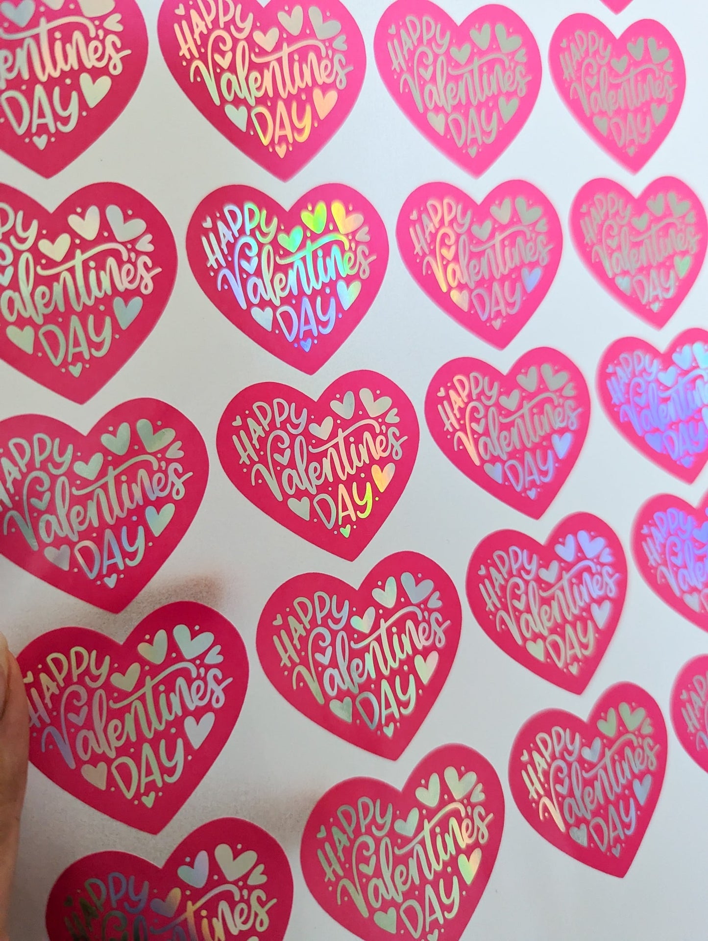 E&L Designs Heart Shaped Valentine's Day Stickers, Coloured