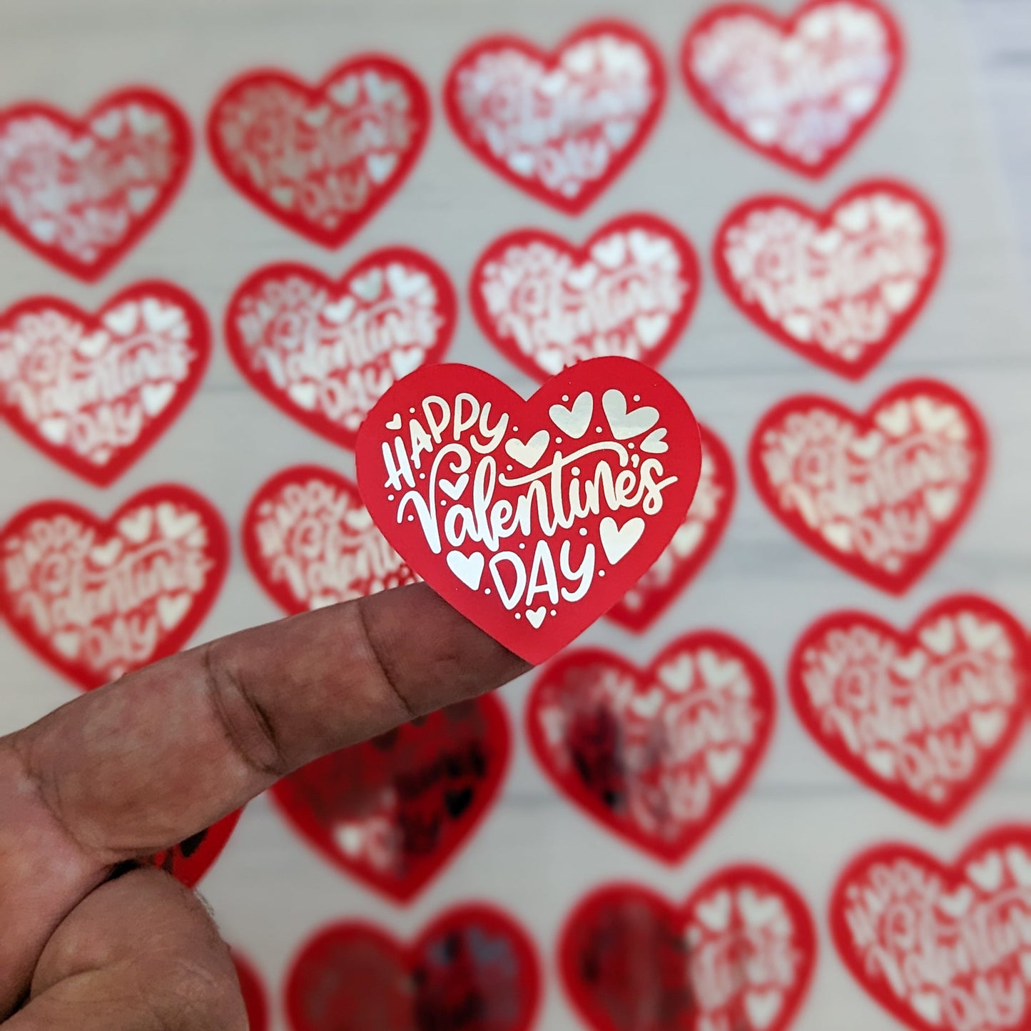 E&L Designs Heart Shaped Valentine's Day Stickers, Coloured