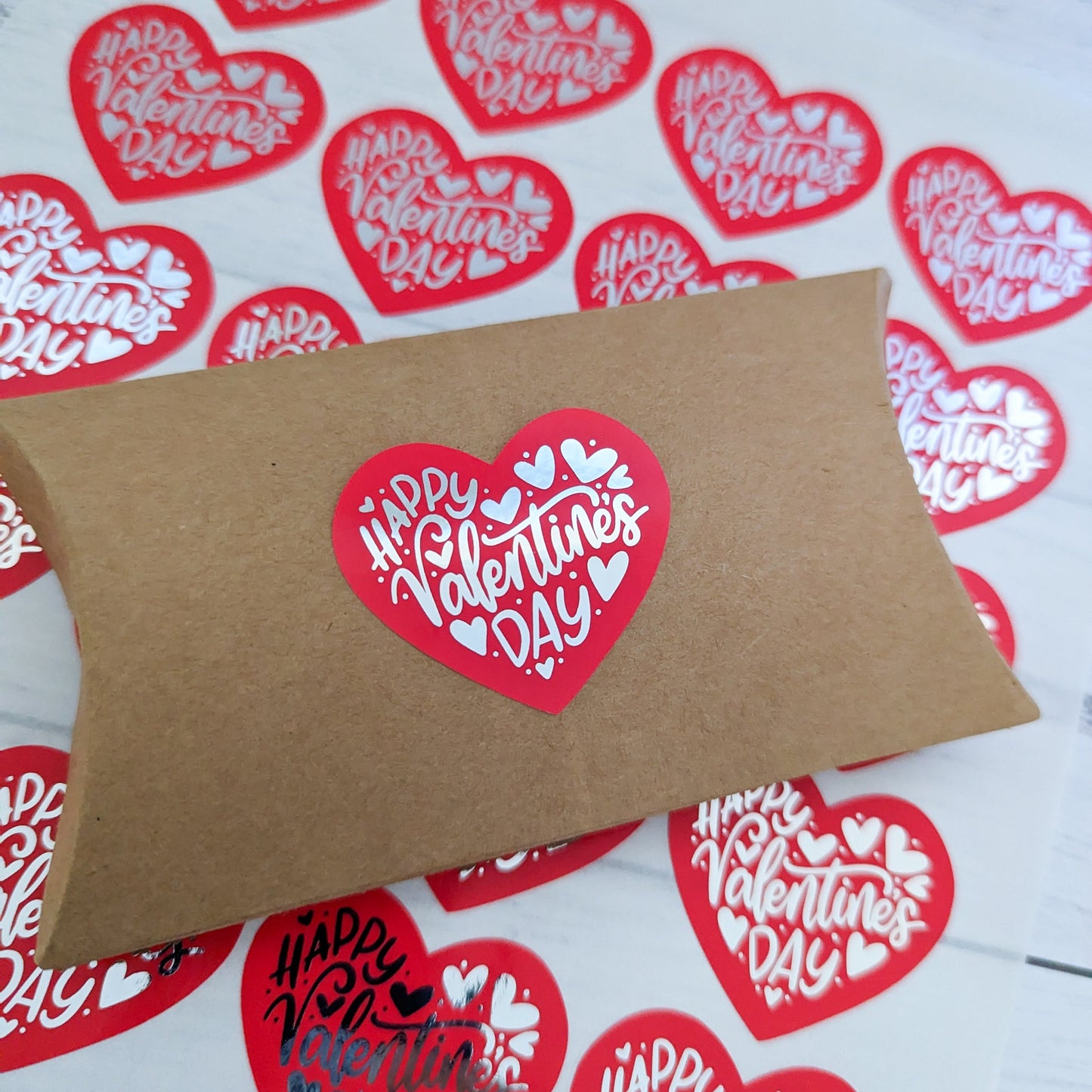 E&L Designs Heart Shaped Valentine's Day Stickers, Coloured