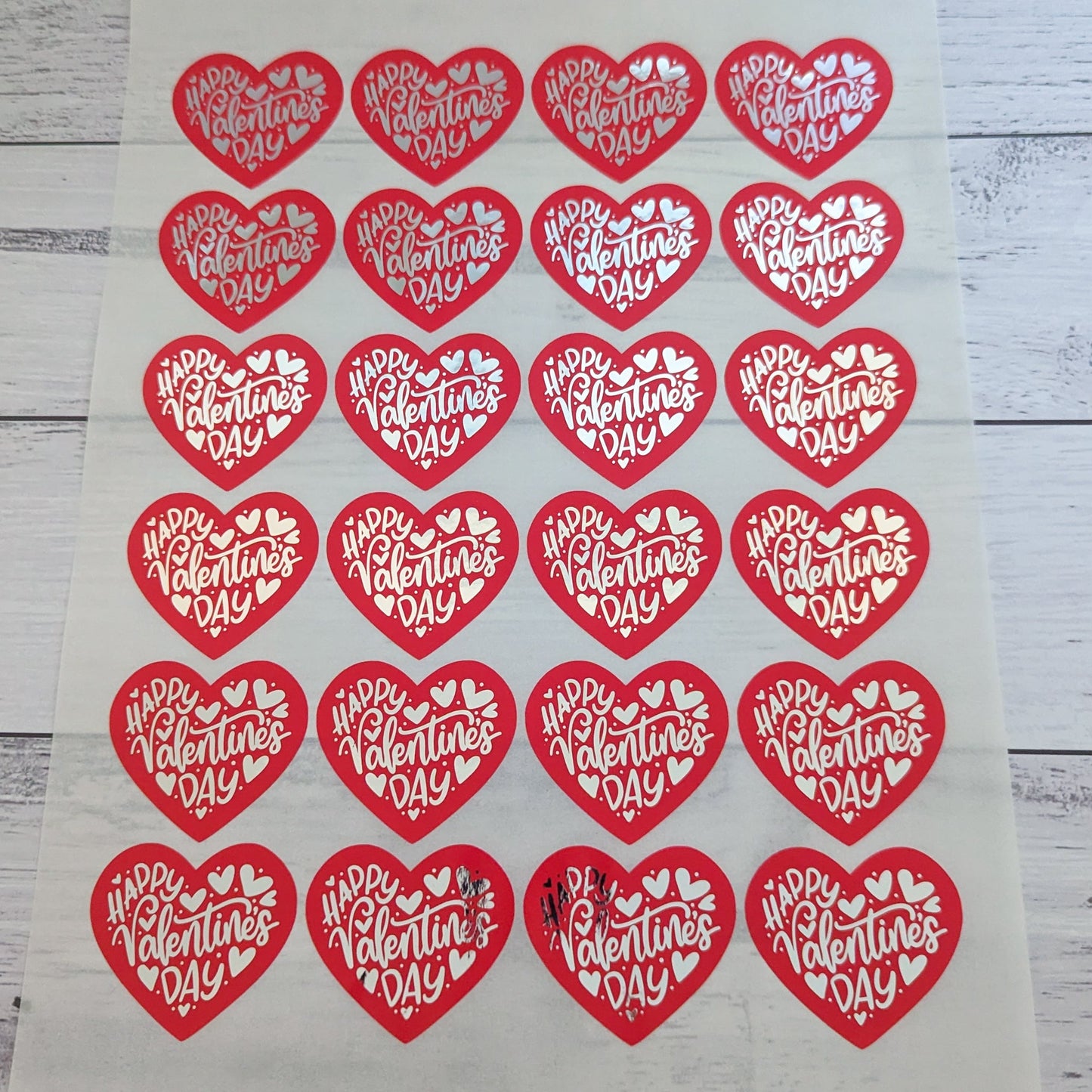 E&L Designs Heart Shaped Valentine's Day Stickers, Coloured